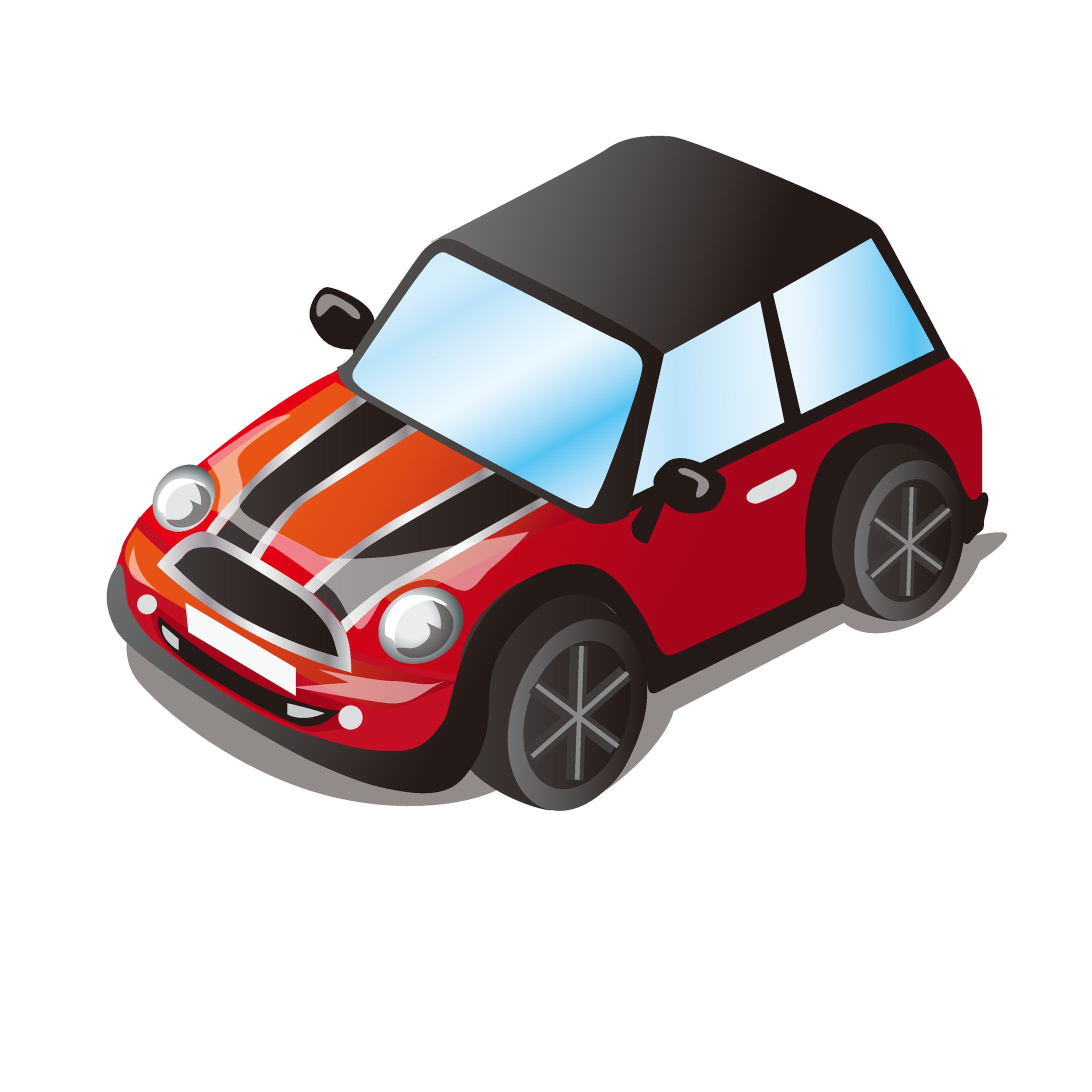 車（ミニクーパー赤）-1