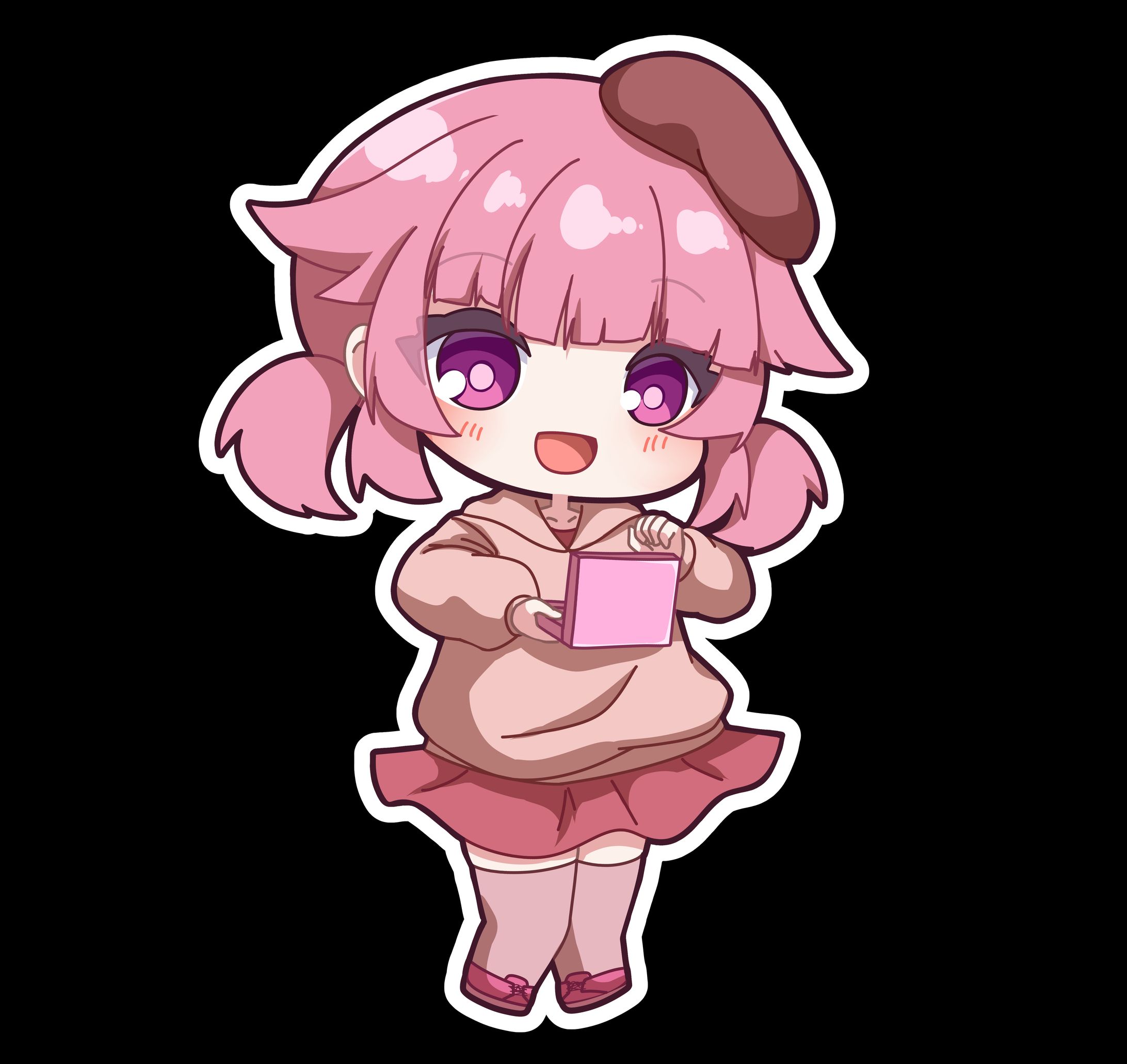 【イラスト】桃禾あいむSDキャラ-1