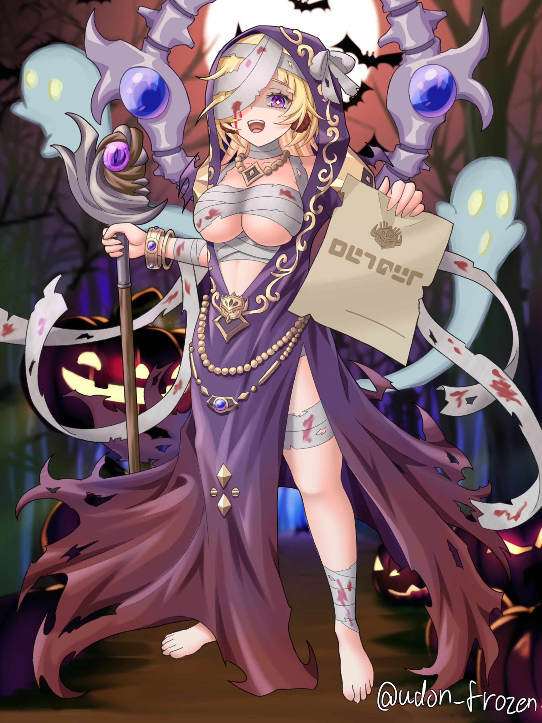 ガーディアンテイルズ ベロニカのハロウィンイラスト-1