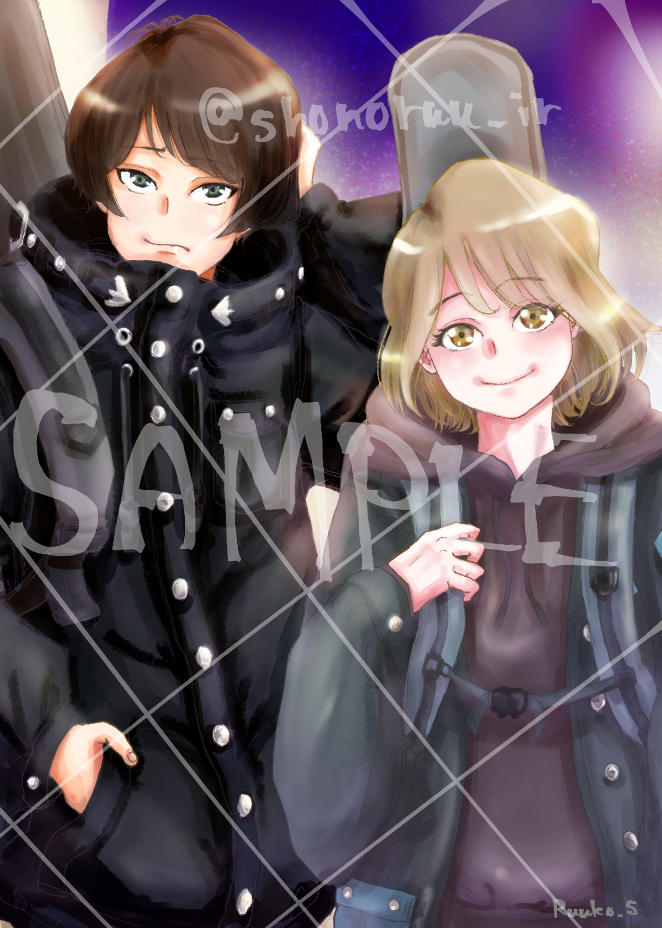 エブリスタにて公開の小説挿絵＆キャラデザ納品例-1
