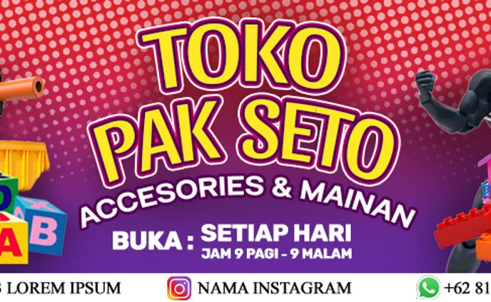 Banner Toko mainan