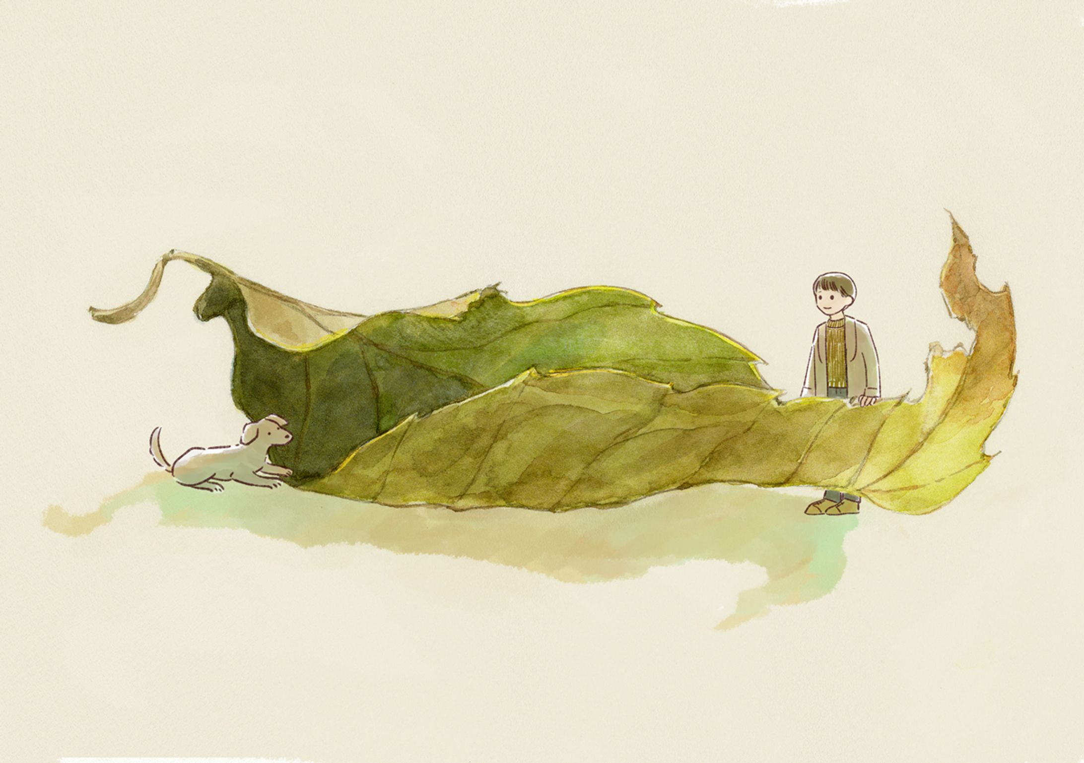  枯れ葉のイラスト②（9作品）-1