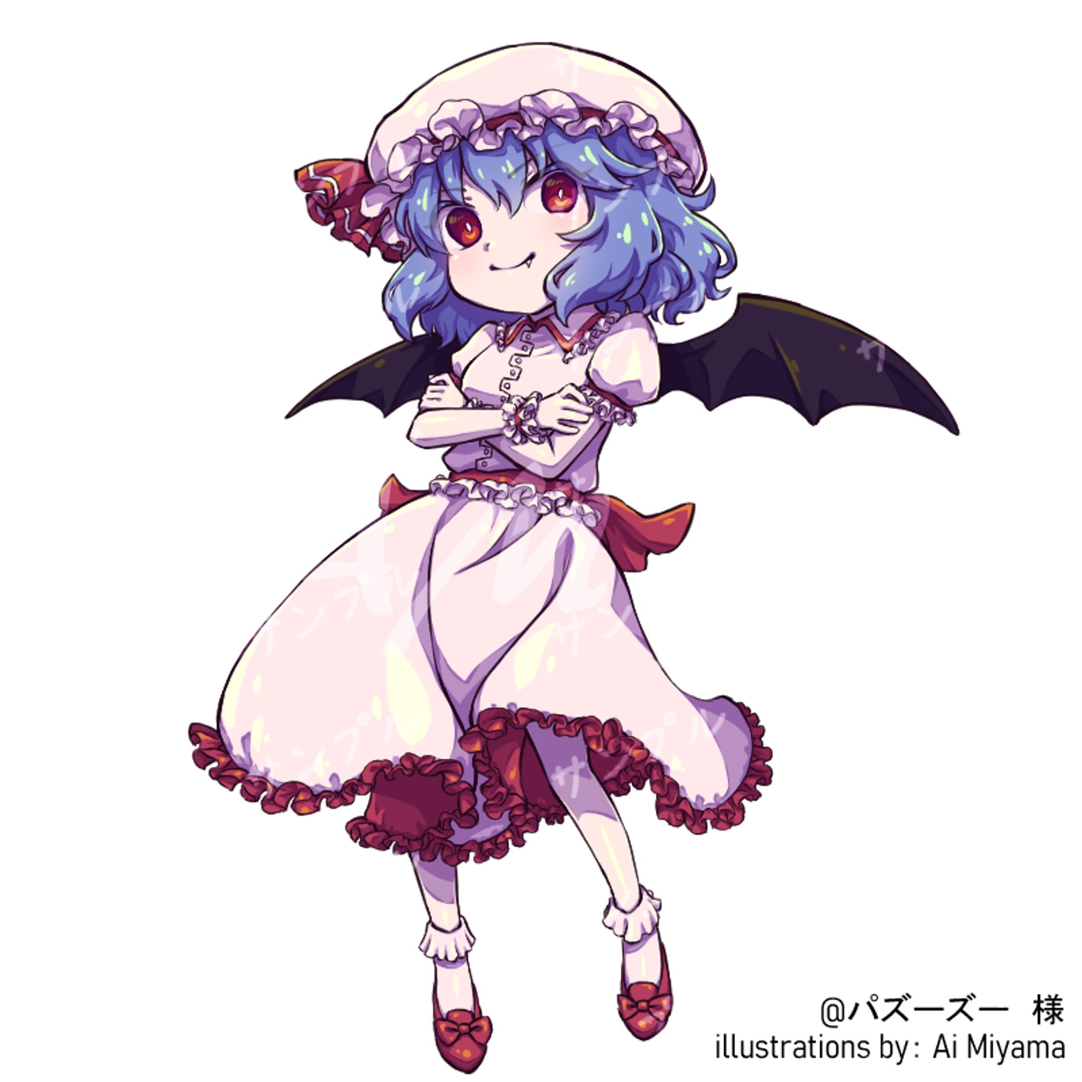 レミリア・スカーレット3頭身立ち絵-1
