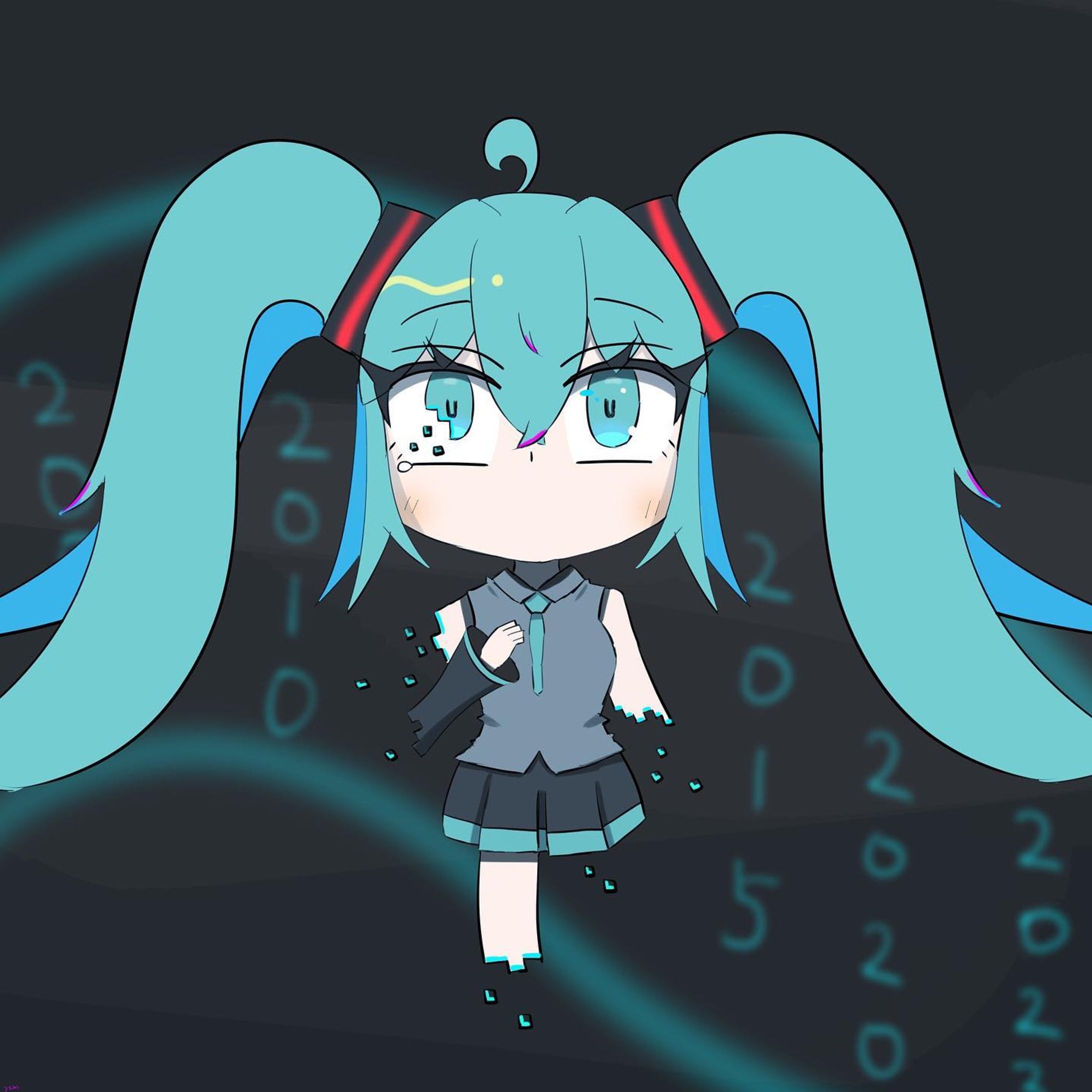 時代と共に摩耗する初音ミク
#初音ミク
#初音ミクイラスト
#えがらがすきってひとにふぉろーされたい 
#illustration-1