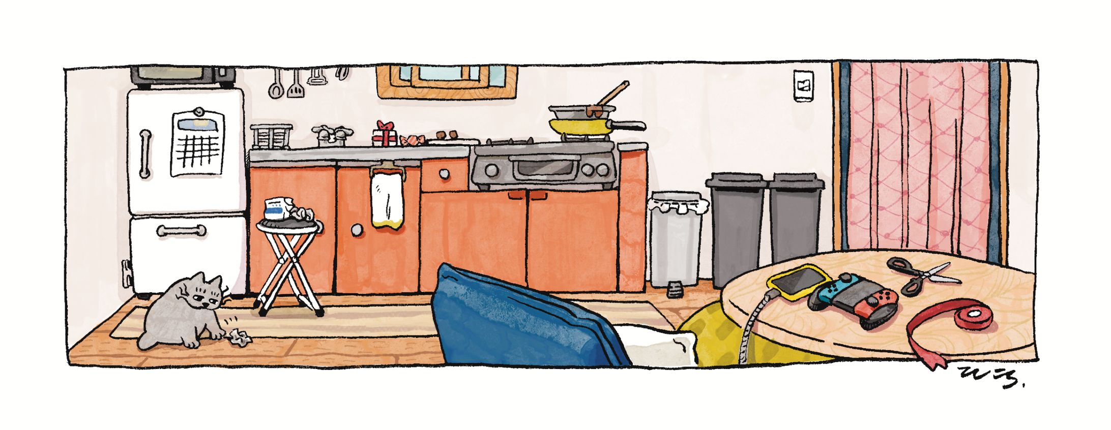 【自主制作】カレンダーイラスト / 2024年2月-1