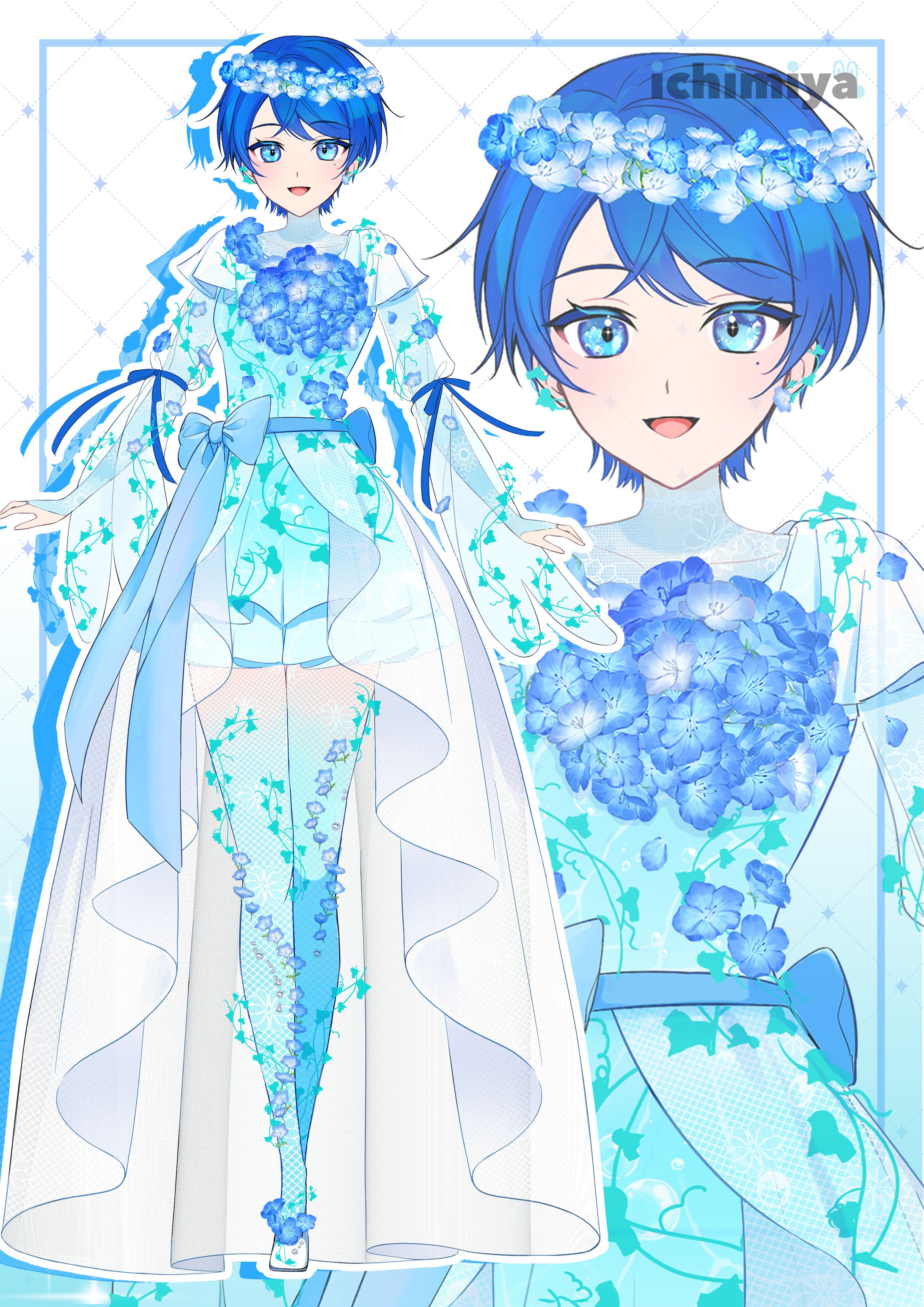【ライバー立ち絵】シャルル・マリンライト様 （ネモフィラ）-1