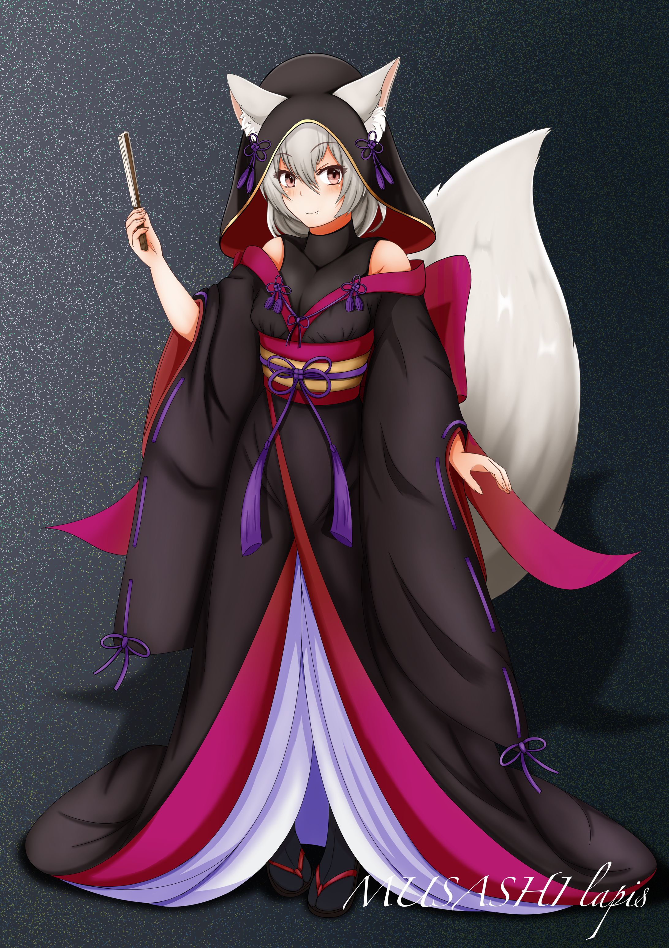 IRIAMライバー様ご依頼オリジナル立ち絵(黒無垢、白無垢差部-1