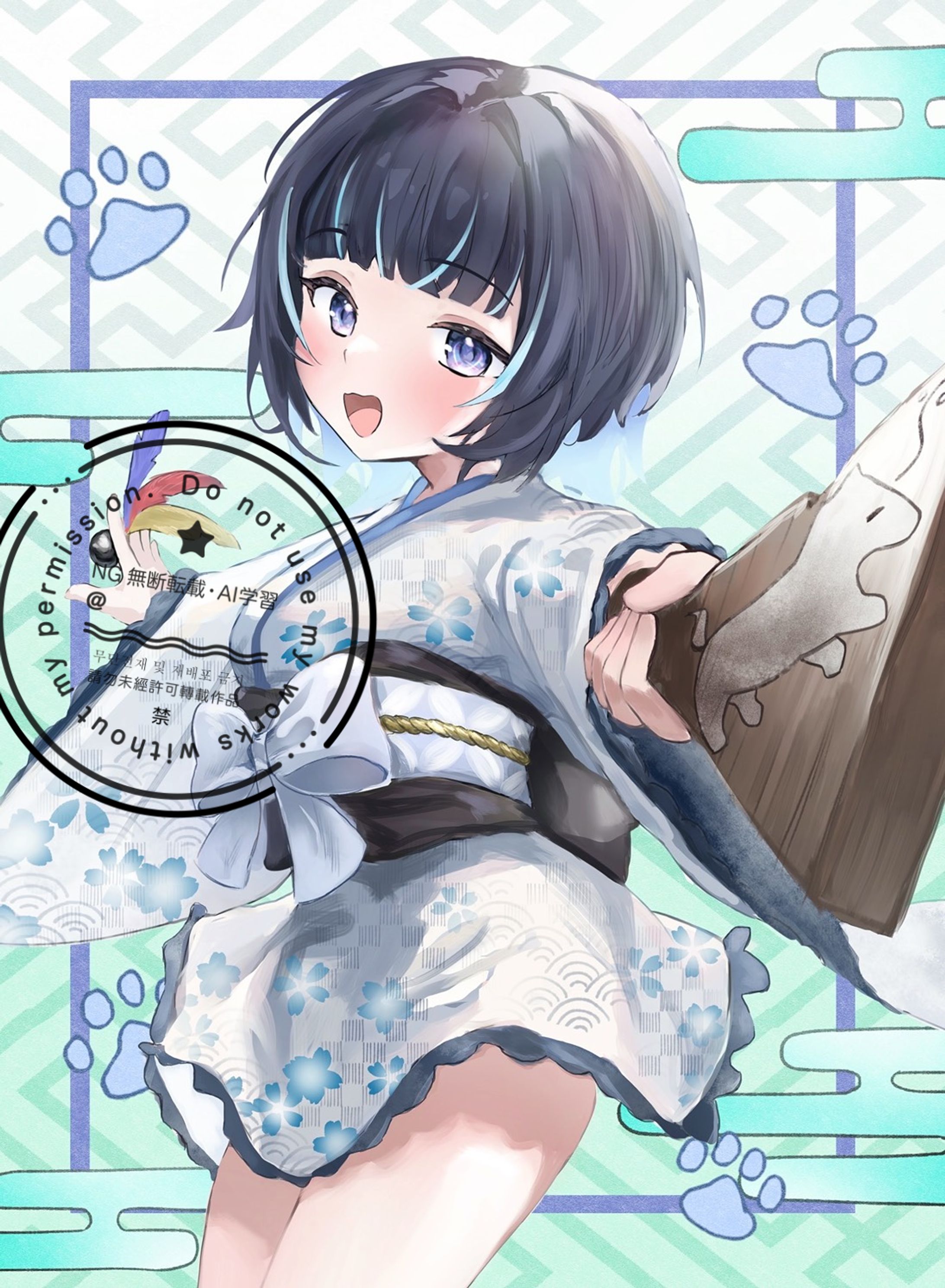 【WORKS】乾唯 咲結様　お正月イラスト-1