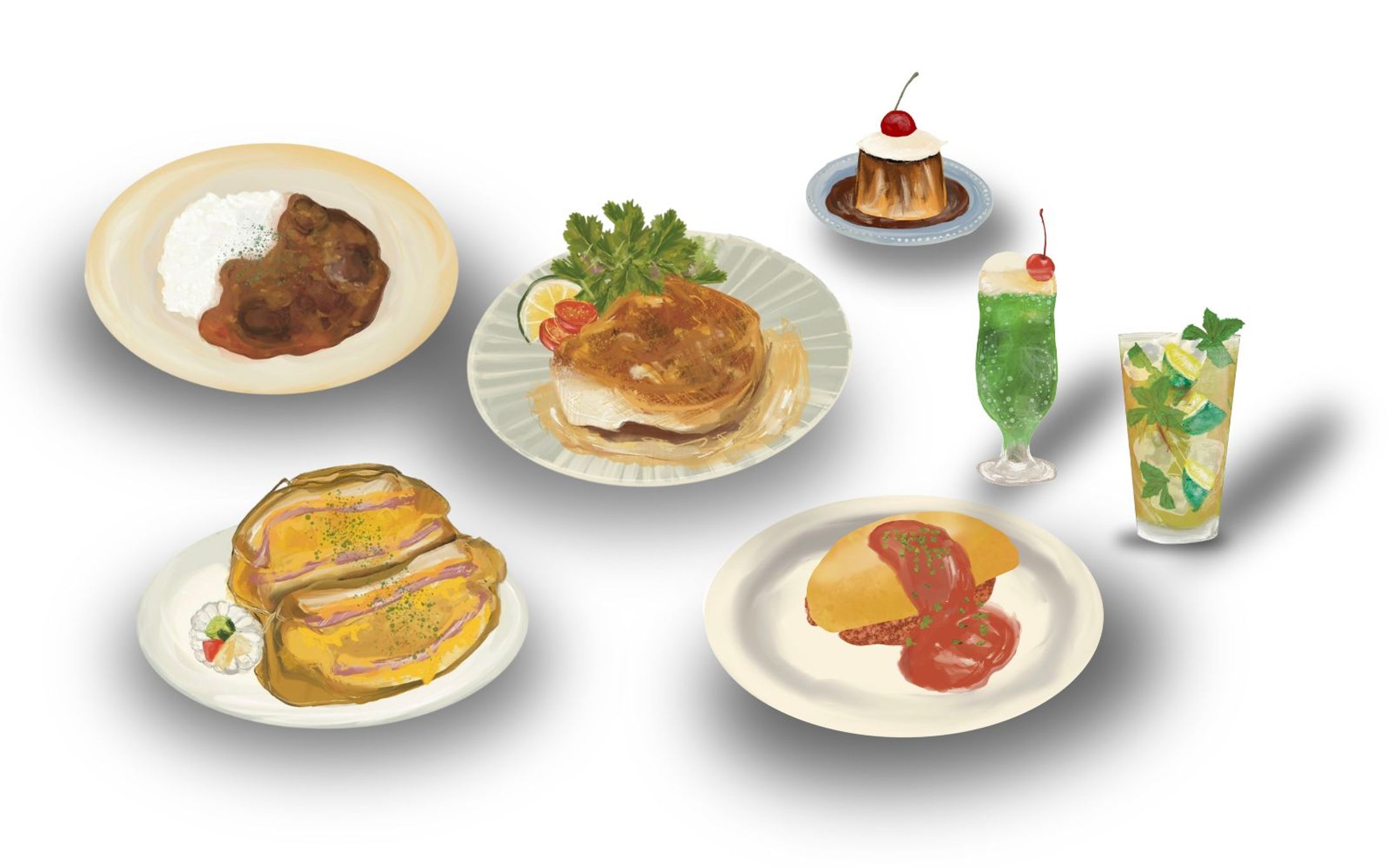 料理イラスト（GALVESTON CLUB様）-1
