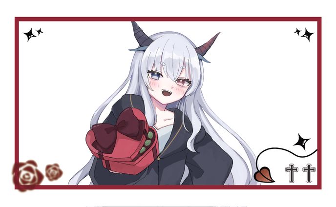 バレンタイン企画　等身イラスト3名