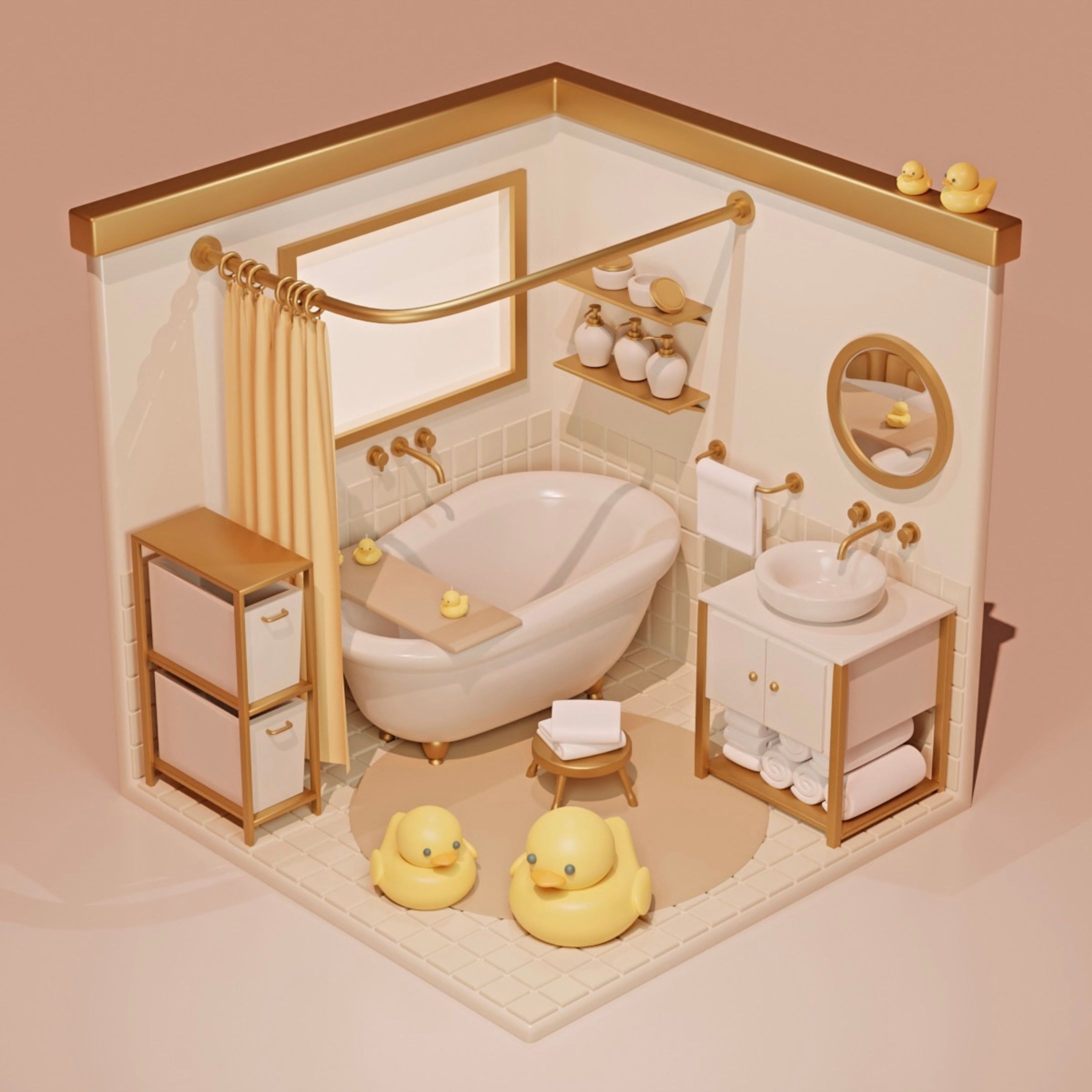 gold bath room-1