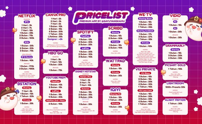 PRICELIST - ZBOOTAO_