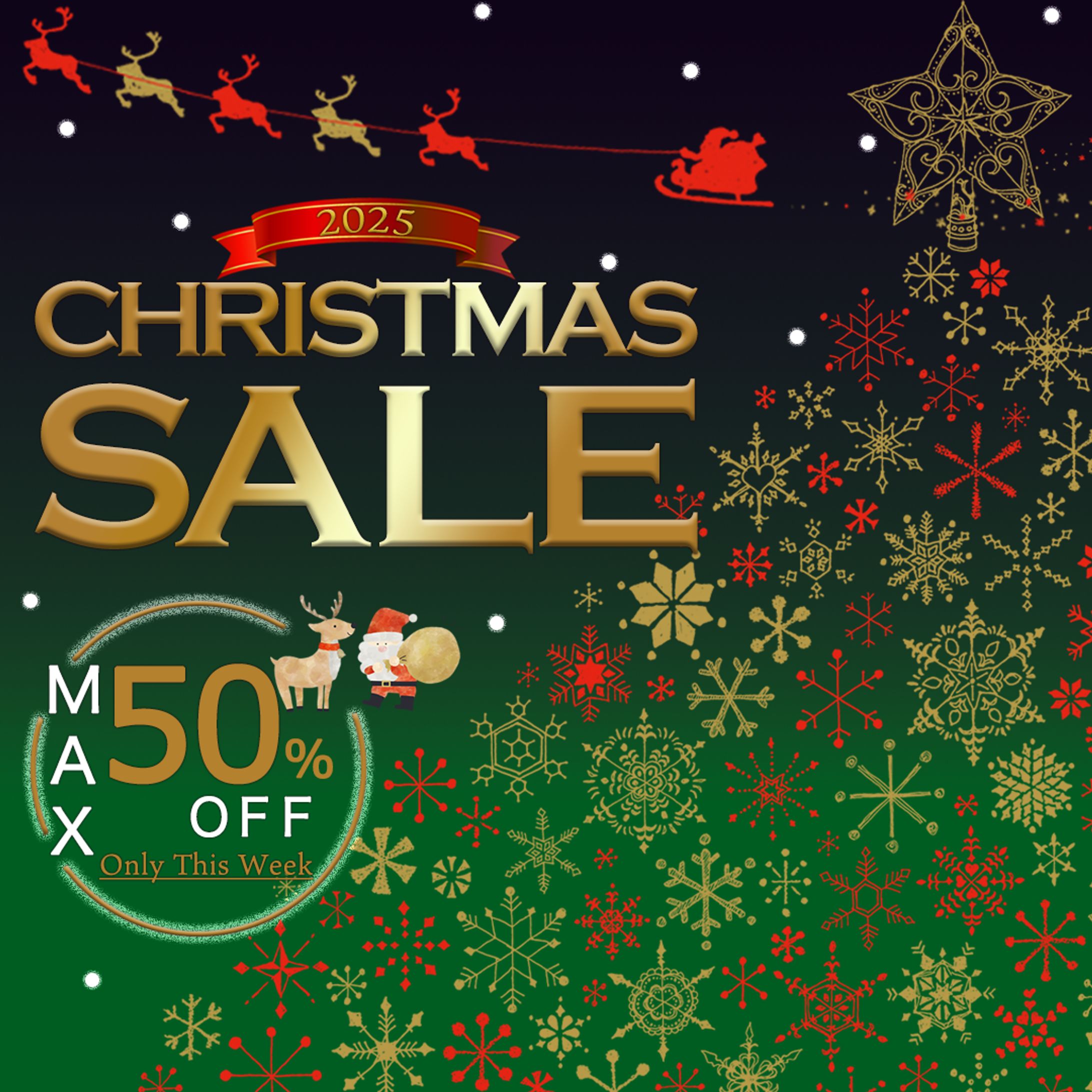 クリスマスセール販促バナー -1