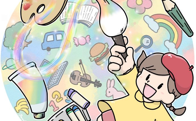 グッズイラスト「絵描き」