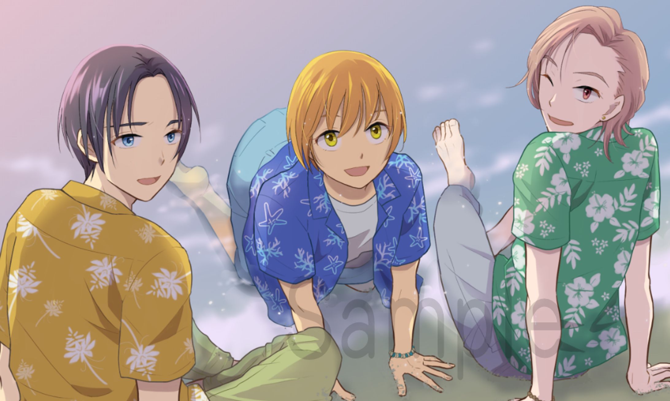 夕方の浜辺-1
