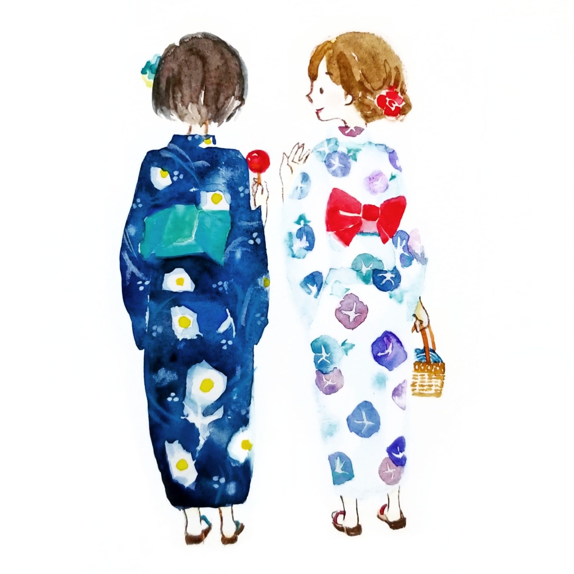 浴衣の後ろ姿-1
