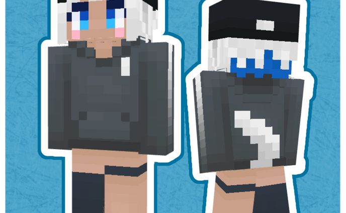 マイクラスキン実績02銀狼ルル様