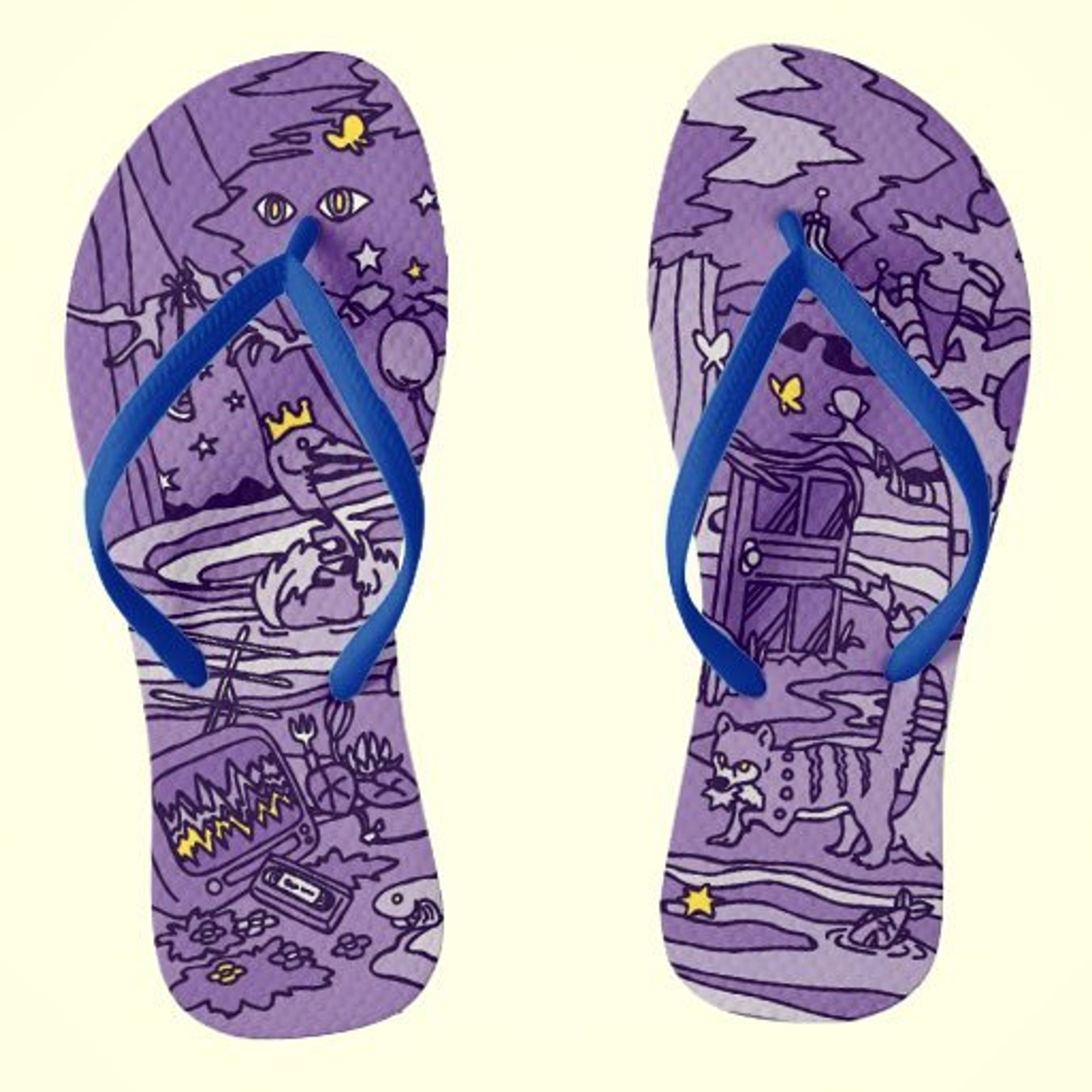 CHEBLO'S 【cinema】Beach　Sandal
#サンダル
#sandal
#紫
#Purple
#ビーチサンダル
#Beachsandal
#cinema
#Illust
#柄
#イラスト
#絵
#Dream
#boy
#animal
#夢
#子ども-1