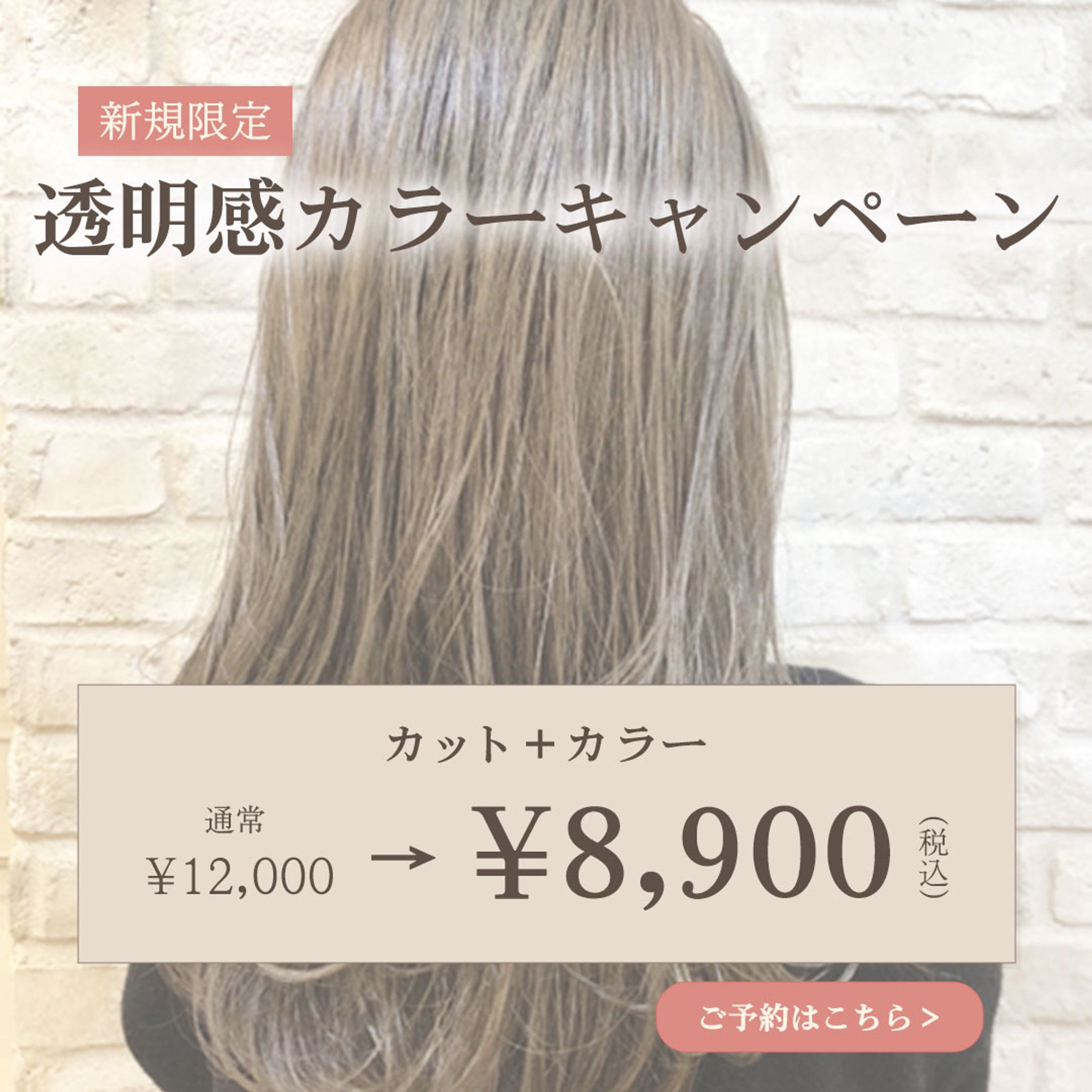 美容室｜透明感カラーキャンペーンバナー-1