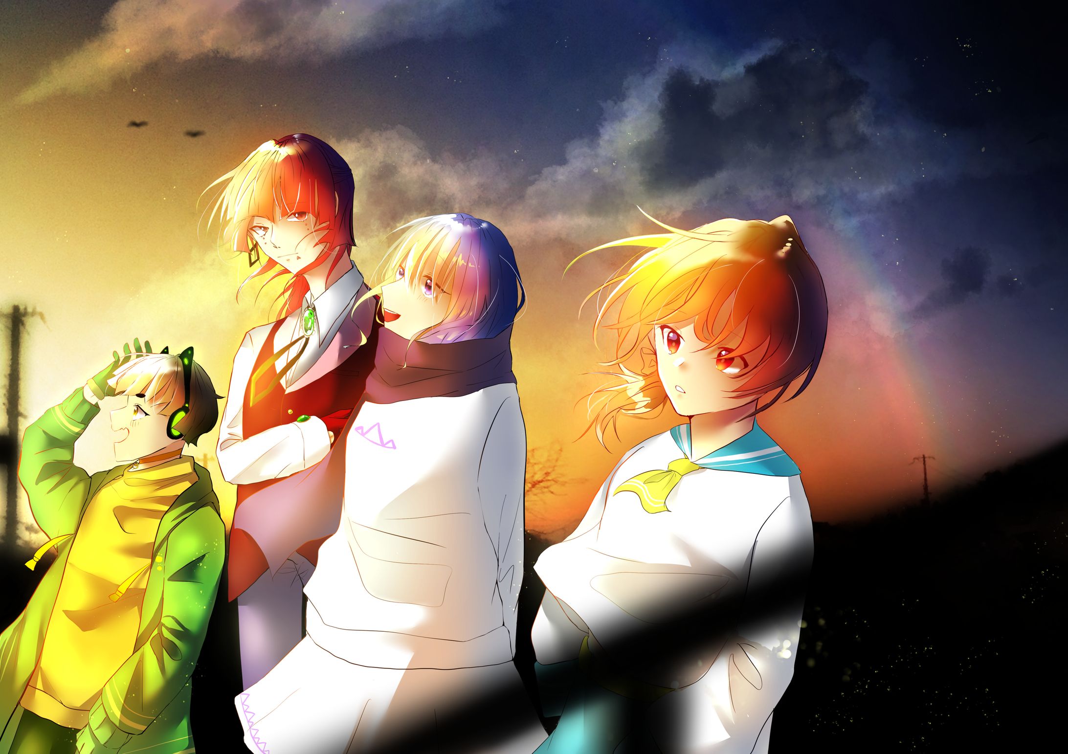 夕焼けの下で-1