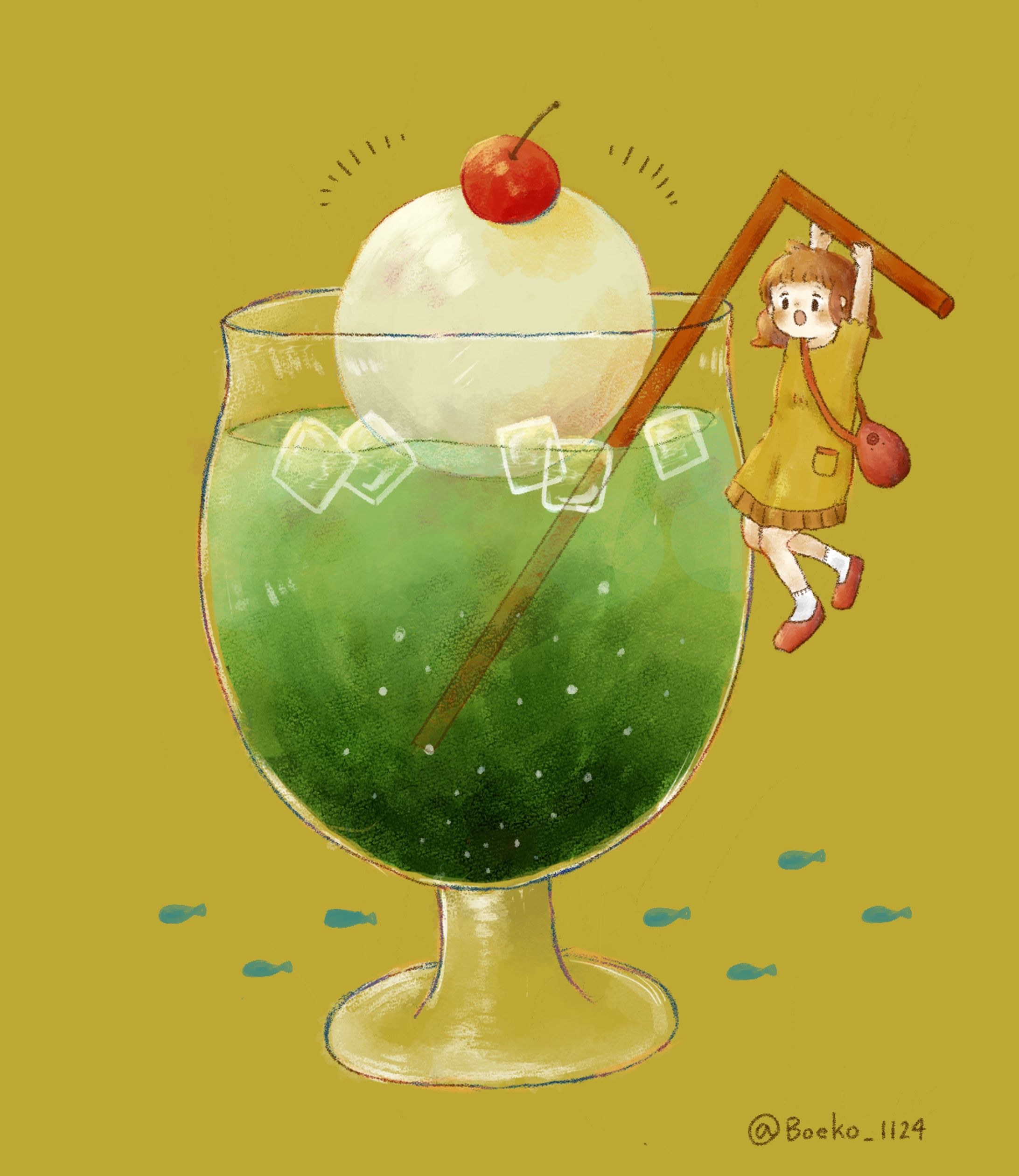 【オリジナル】クリームソーダ-1