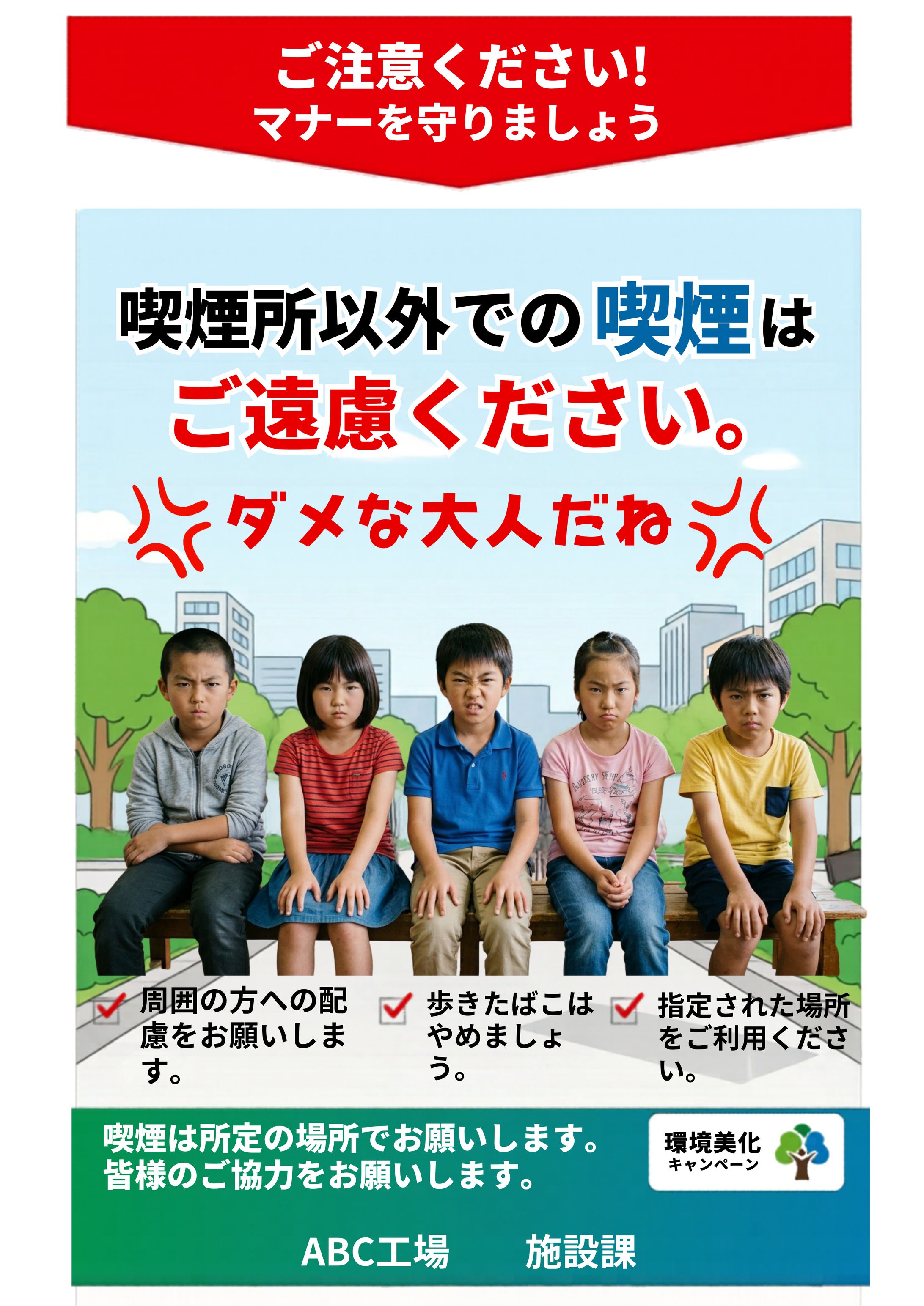喫煙注意喚起ポスター-1