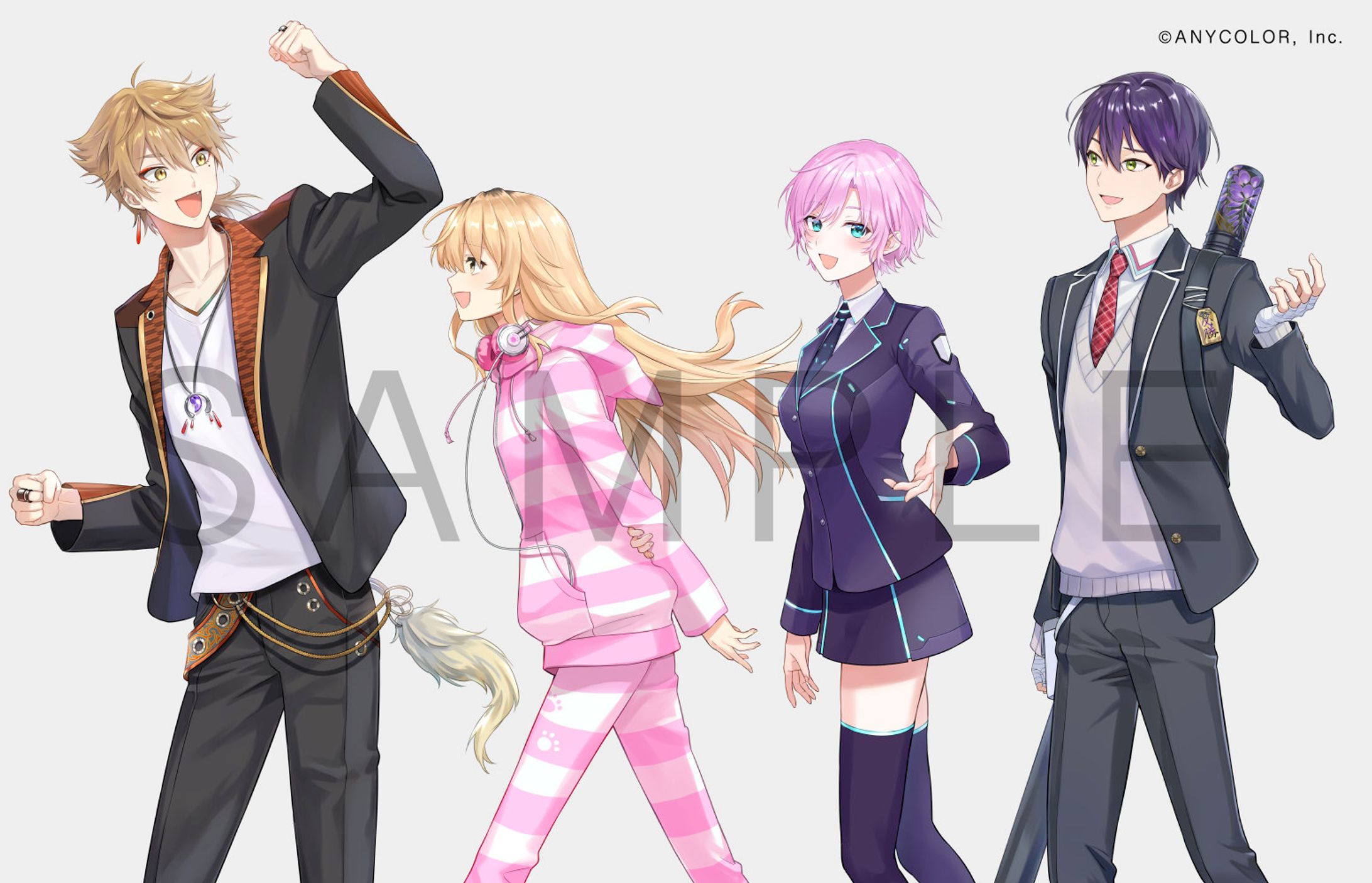 にじさんじ　JR東海東京駅 八重洲コンコース掲載広告用イラスト制作-1