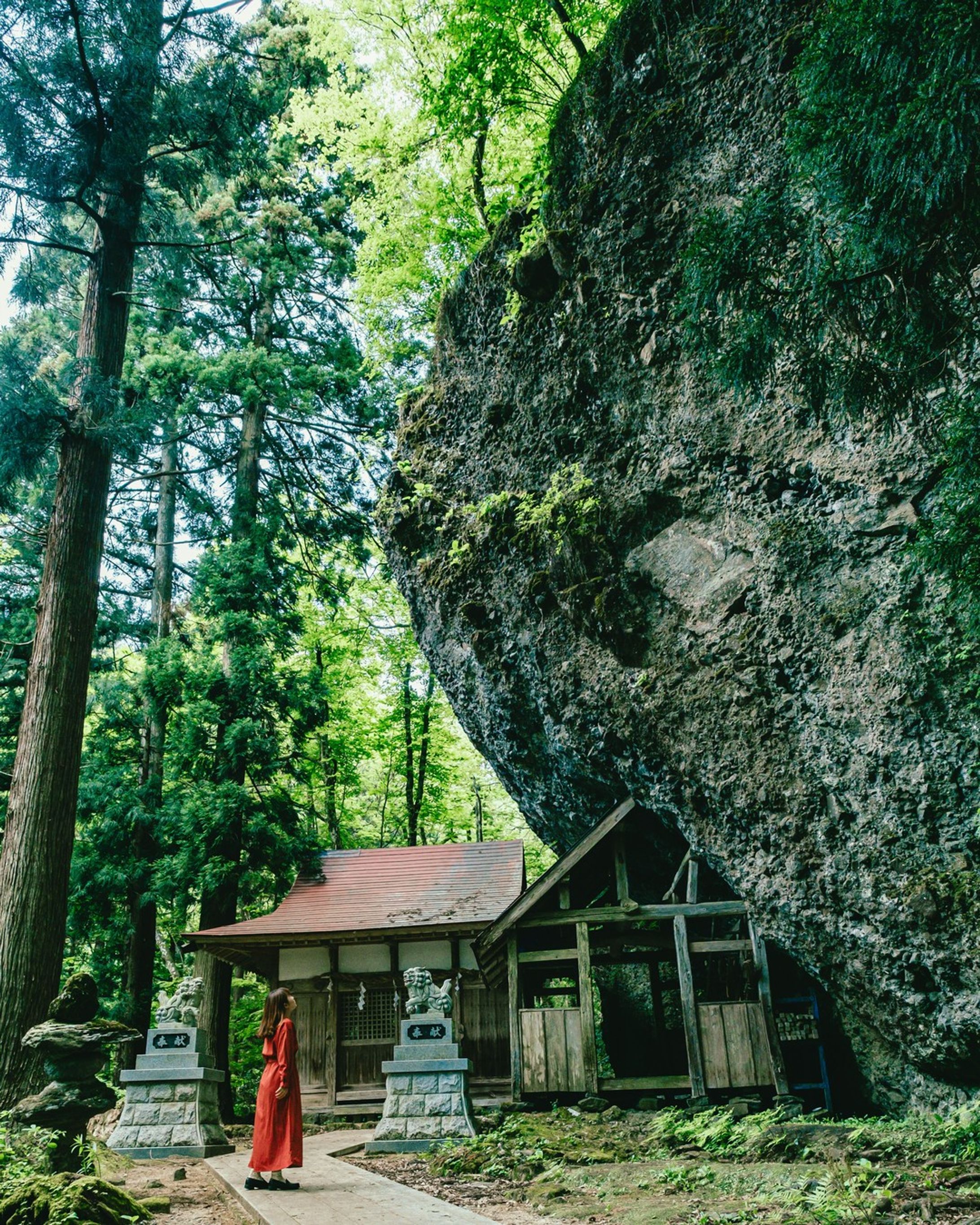 📍福井県 勝山市

GENICの取材で、福井県勝山市を訪れました。
⠀
⠀
1-2. 迫力満点の大岩が鎮座する、大屋谷白山神社。今にも転がってきそうな角度で、大丈夫とわかっていてもどきどきします。

3. いつか行ってみたいとずっと気になっていた恐竜博物館🦖 館内の恐竜たちはどれも生きているかのようにリアルで、子供たちが思わず泣いてしまうほど。楽しみながら学べるコーナーもあって、一日いたいくらいの場所でした。

4-5. ホテルハーヴェストスキージャム勝山の、恐竜をテーマにしたお部屋。「研究室」をコンセプトにしてある室内は、とにかく恐竜づくし！ドアやベッドが木箱みたいなデザインなのが冒険ファンタジーっぽくてわくわくしちゃう。

6. 道の駅にも、もちろん恐竜！福井で見つかった「フクイラプトル」くんがお出迎え。

7. 道の駅の隣でいちご狩り体験。甘く大きないちごを、30分間取り放題・食べ放題という太っ腹🍓人生初のいちご狩りで、いっそういちごが好きになりました。

8. なにかとスケールの大きな勝山市。杉の巨木も。どれだけの年月を生きてきたのか、想像するだけでも圧倒されます。

9. 日本一大きな大仏がある、越前大仏。壁一面の仏像は、まさに圧巻。

10. 有形文化財にも指定されている「花月楼」でランチを。郷土の食を大切にしたメニューで、ほっと一息。ランチの最後は、ごはんをひとくち残して名物の「ぼっかけ」にしていただきます。
⠀
⠀
#福井県
#勝山市
#genic_japan
#国内旅行-1