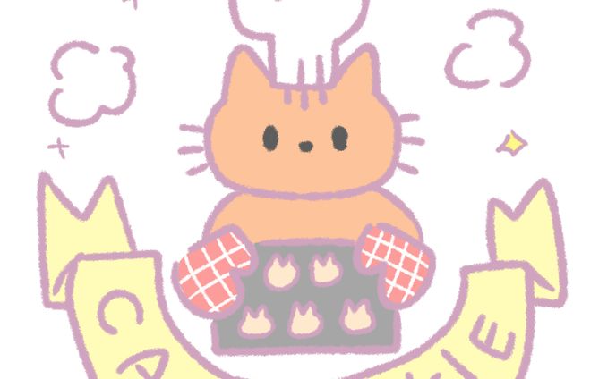 猫型クッキーのお店　ロゴ