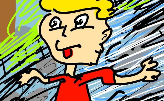 スケボーに乗ってそうな男