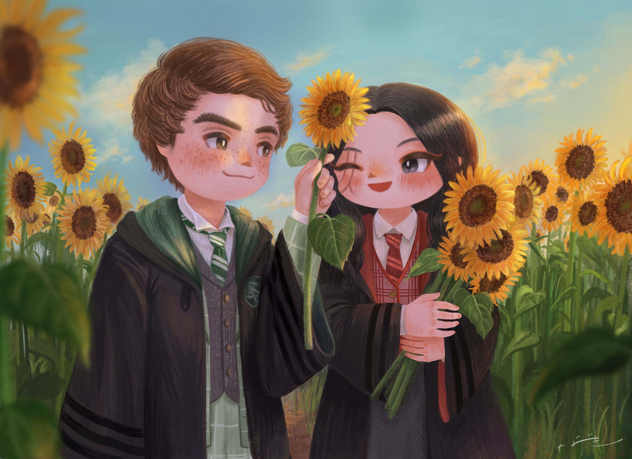 セバ転♀とひまわり🌻-1
