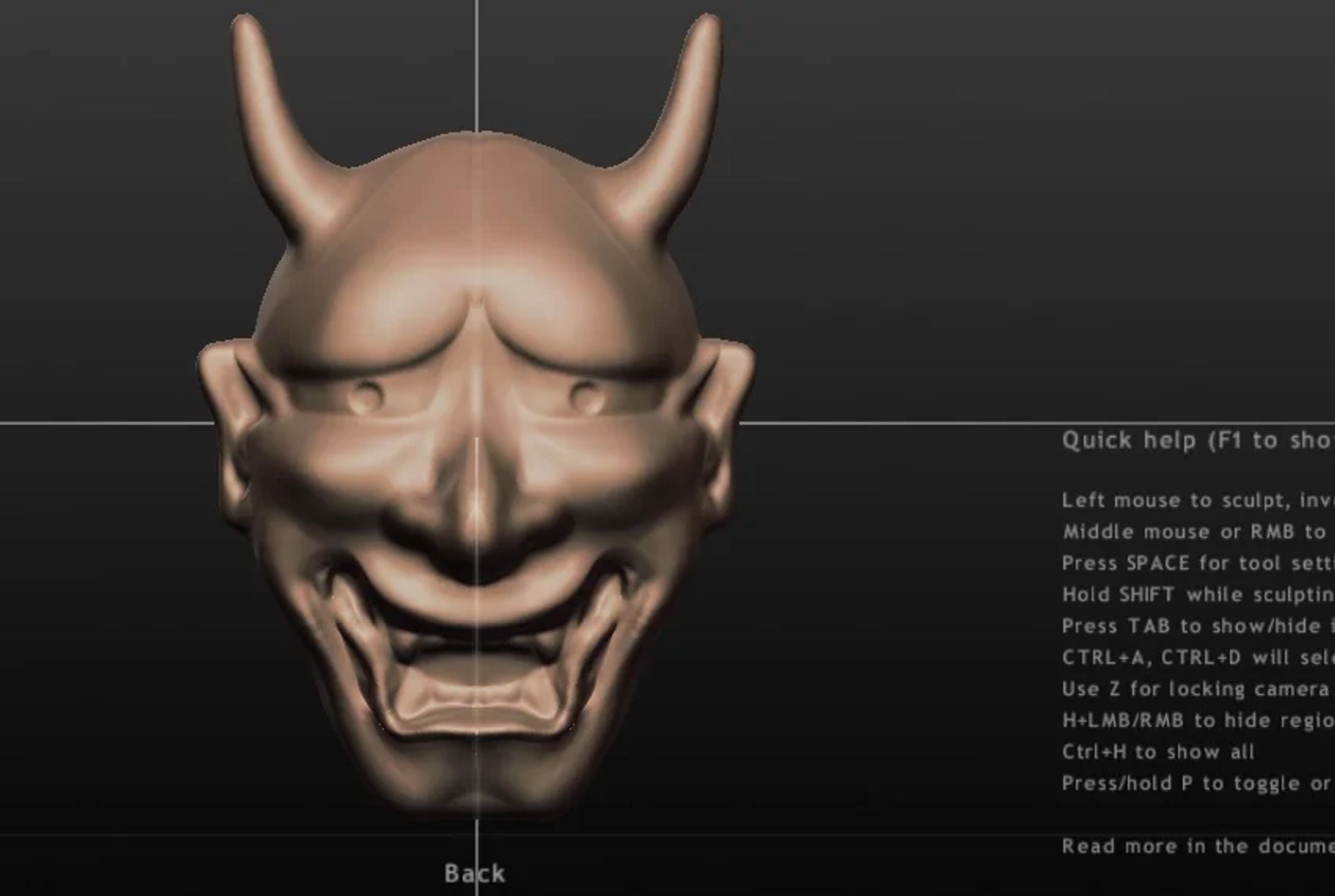 3D　鬼面【Sculptris】-1