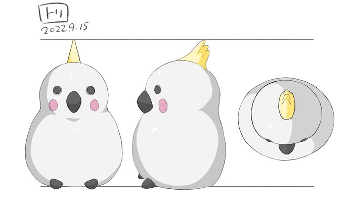 アニメ塗り三面図　習作
