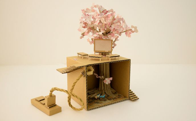 桜降る青空教室