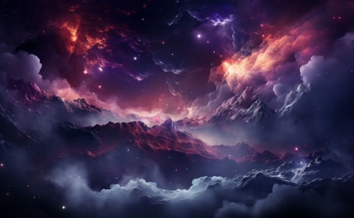 スプリチュアルを感じさせる宇宙の神秘な画像 AI生成