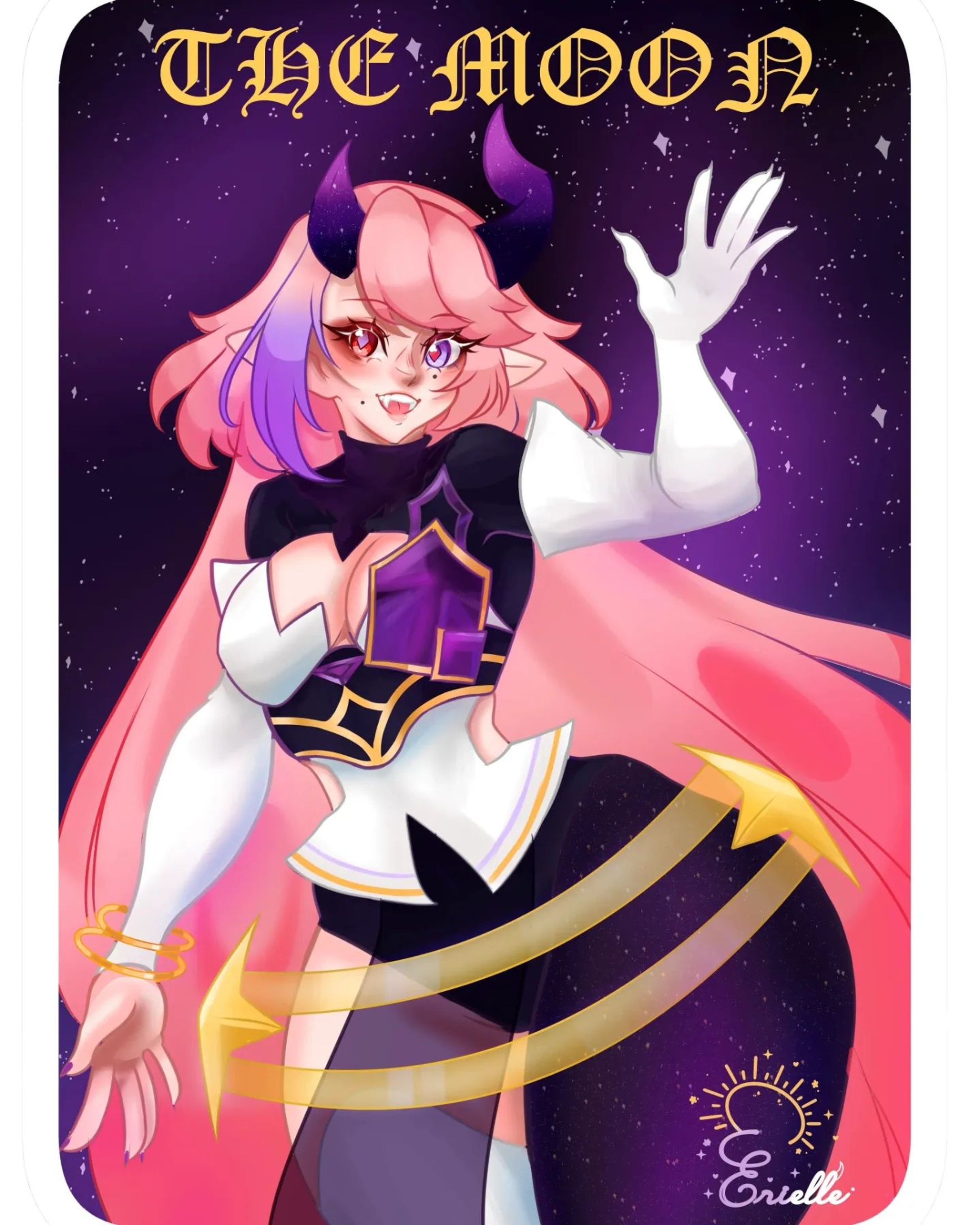 THE MOON ✨️

A redraw from earlier this year (2nd pic)
Crazy to see my progress so happy with this
-1