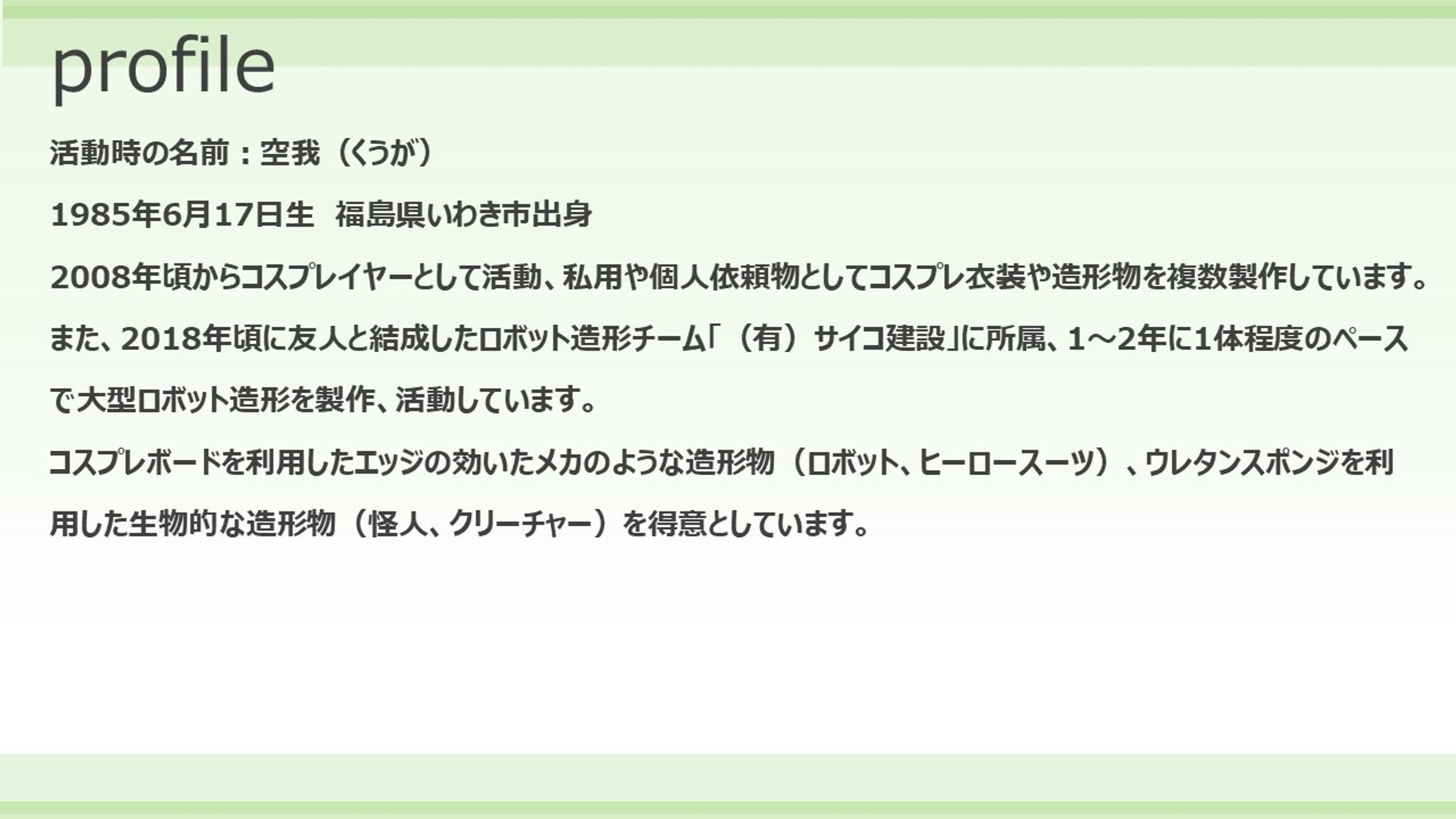 プロフィール、活動の履歴-1