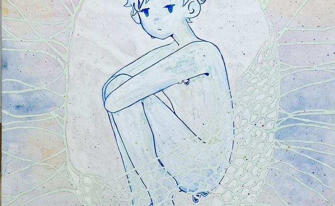 【マシロ】
 #日本画  #nihonga  #japanesepainting 
#アート #art  #イラスト #illustration