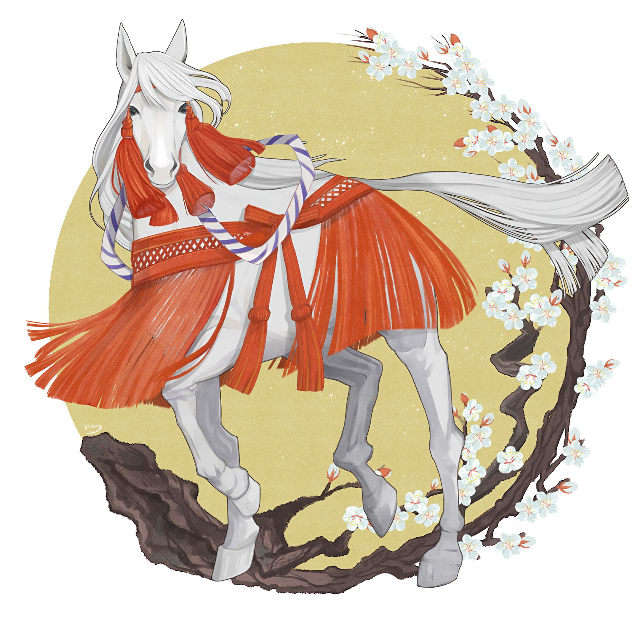 馬と梅-1