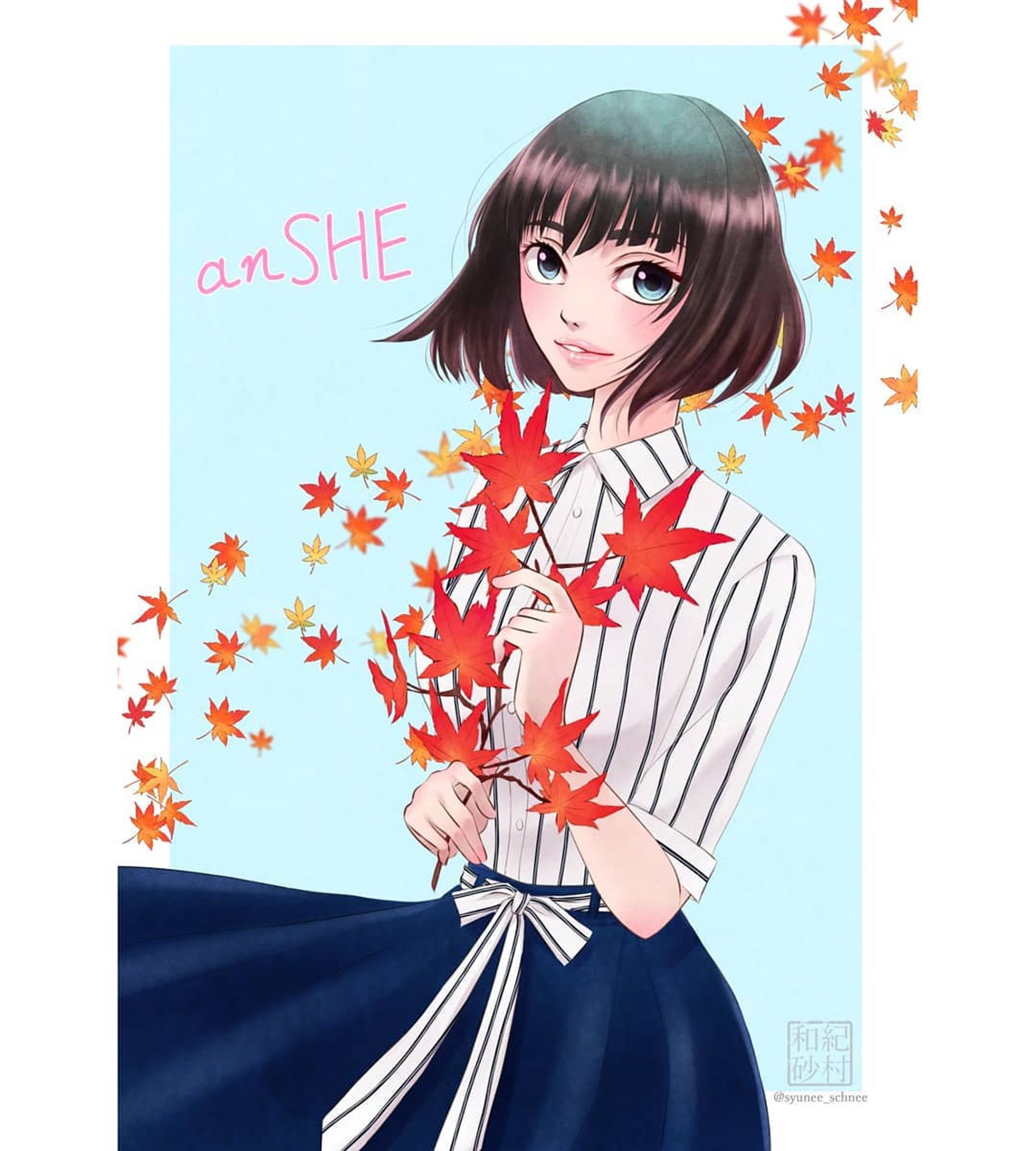 anSHE( @anshe_01 )さんのイラストコンテスト２回目の参加です。
新アイテムのこちらのワンピース！ストライプが凝っていて、普通と少し違うのがanSHEさんらしいワンピースです✴️
※２枚目にサイン&IDなしのものを載せてます。
#anshe #ansheイラストコンテスト #恋するanshe #ワンピース #ストライプワンピース #秋 #もみじ #紅葉 #girl #maple #autumn #fall #one_piece dress #lounge #love #イラスト #デジタルイラスト #illustration #digitalillustration #digitalart #animestyleart #japan #ウエストマーク #フェミニン #かわいい #kawaii #japanesegirl #かわいい女の子-1