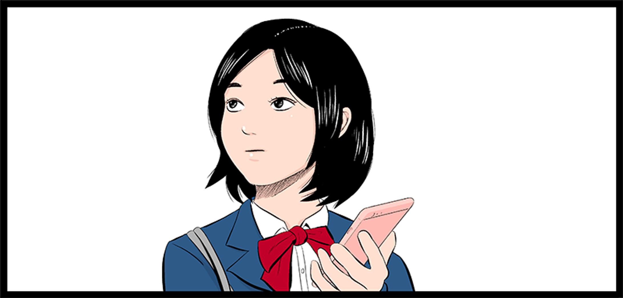女子中学生とスマホ-1