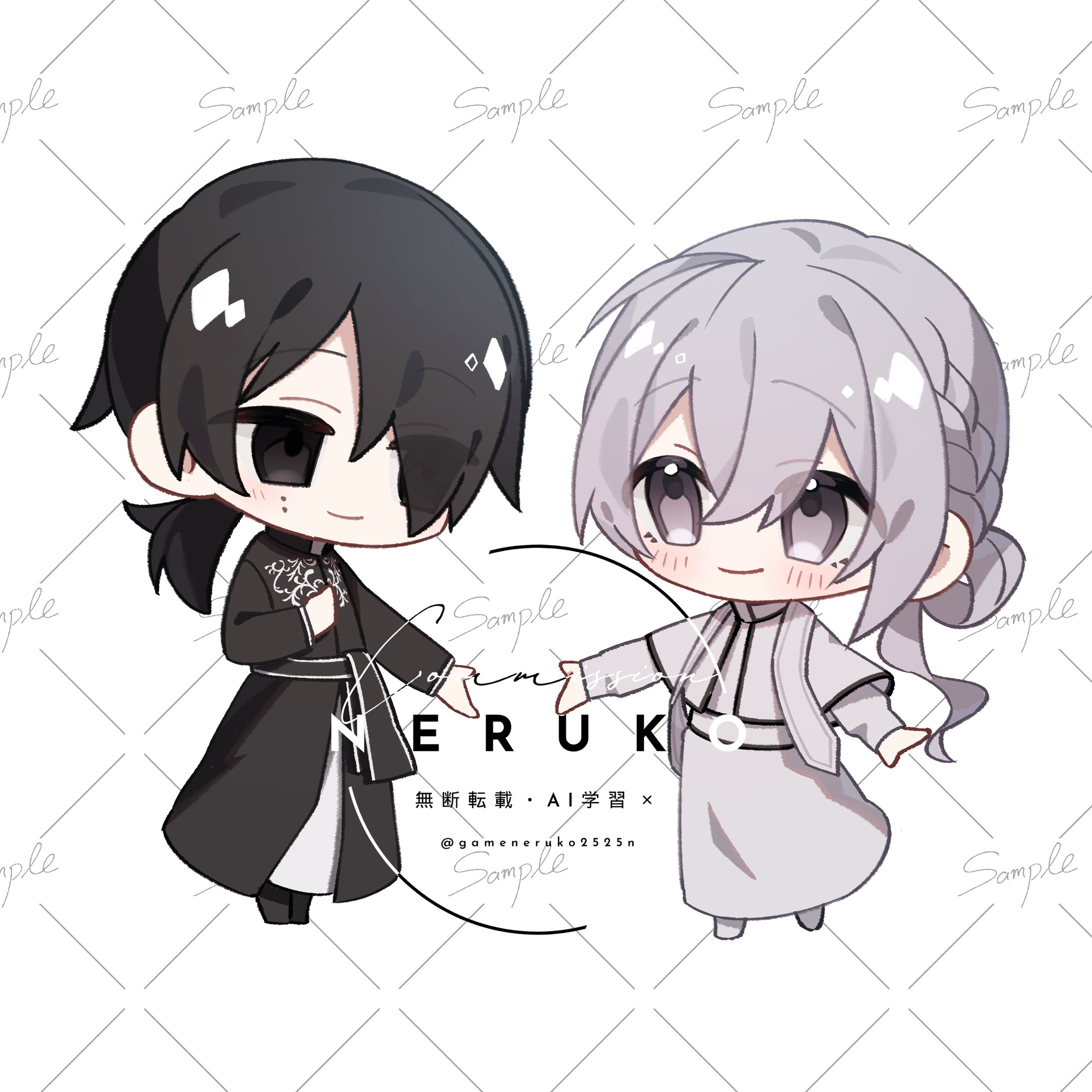 SDイラスト｜かぼちゃ様・きなこ様ご依頼-1
