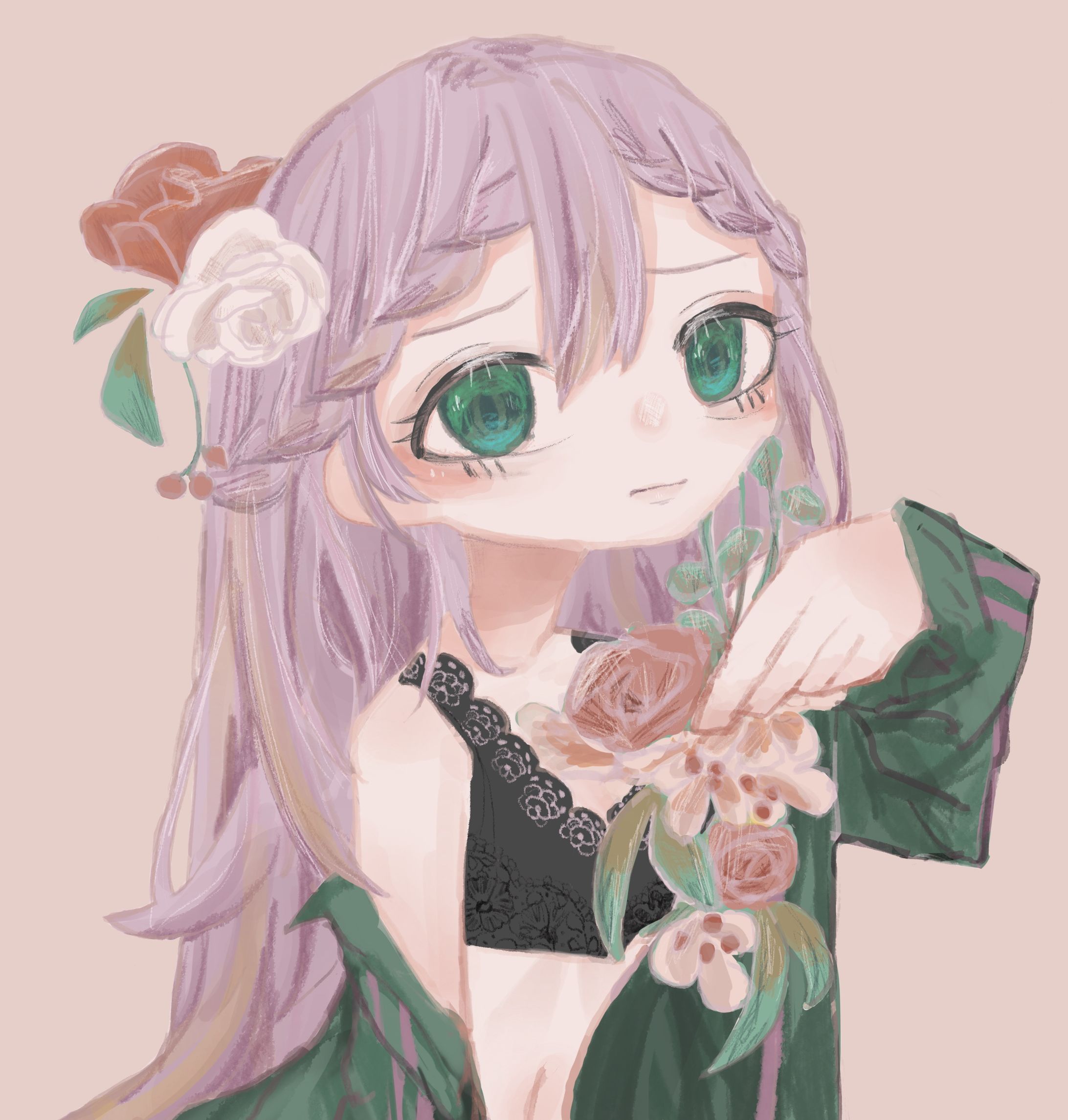 ピンク髪の女の子-1