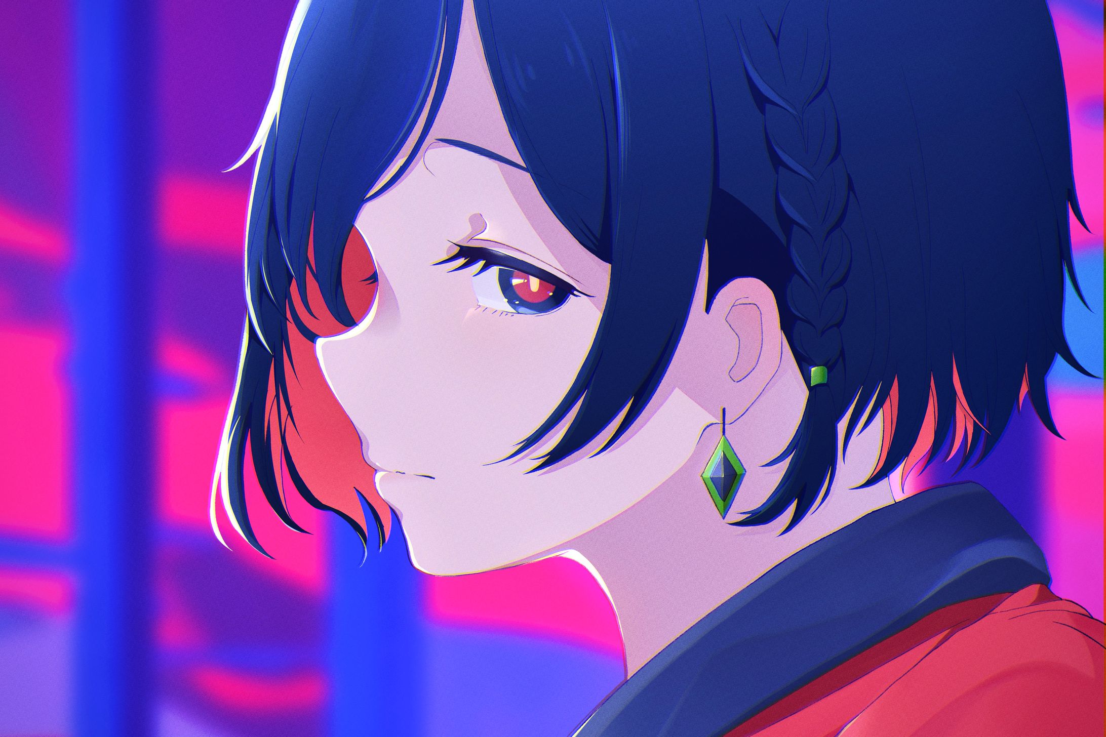 【イラスト】理芽ポストカードイラスト（二次創作）-1