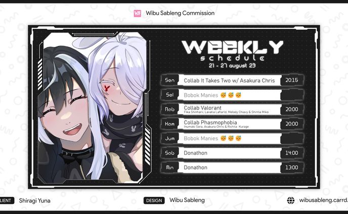 Shiragi Yuna Schedule