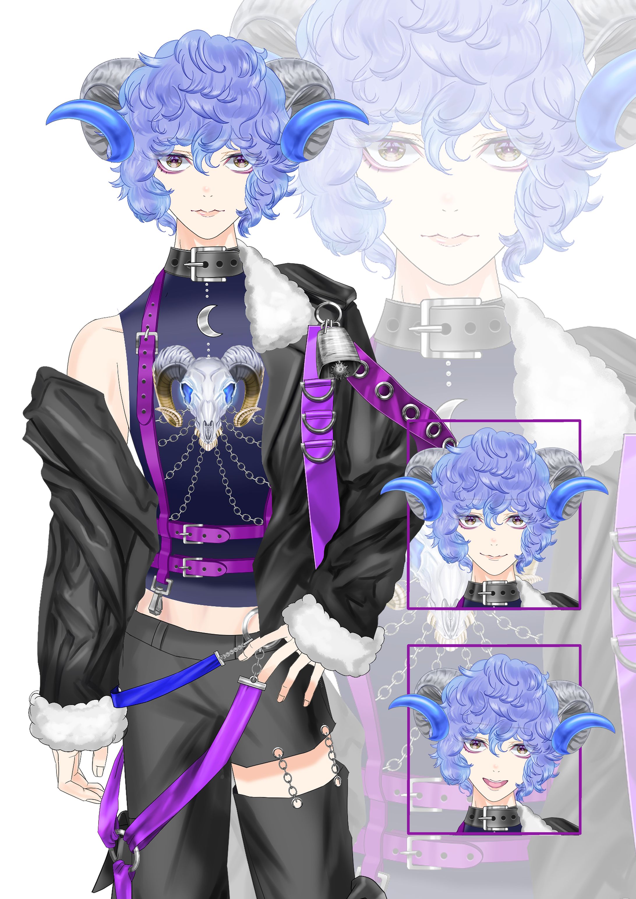 vチューバーキャラクターデザイン 男性モデル-1