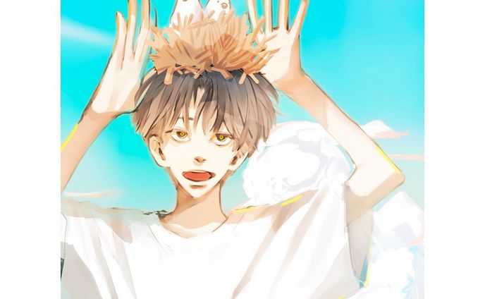 ピヨッ🐤
、
。
もう暑いしか出てこないですね。
熱中症に気をつけて過ごしましょう。

#イラスト #オリジナルイラスト #漫画絵 #夏 #小鳥 #暑い #青空 #表情 #笑顔 #アート #デジタルイラスト #男子 
#illustration #digitalart #digitalillustration #art #originalart #originalcharacter