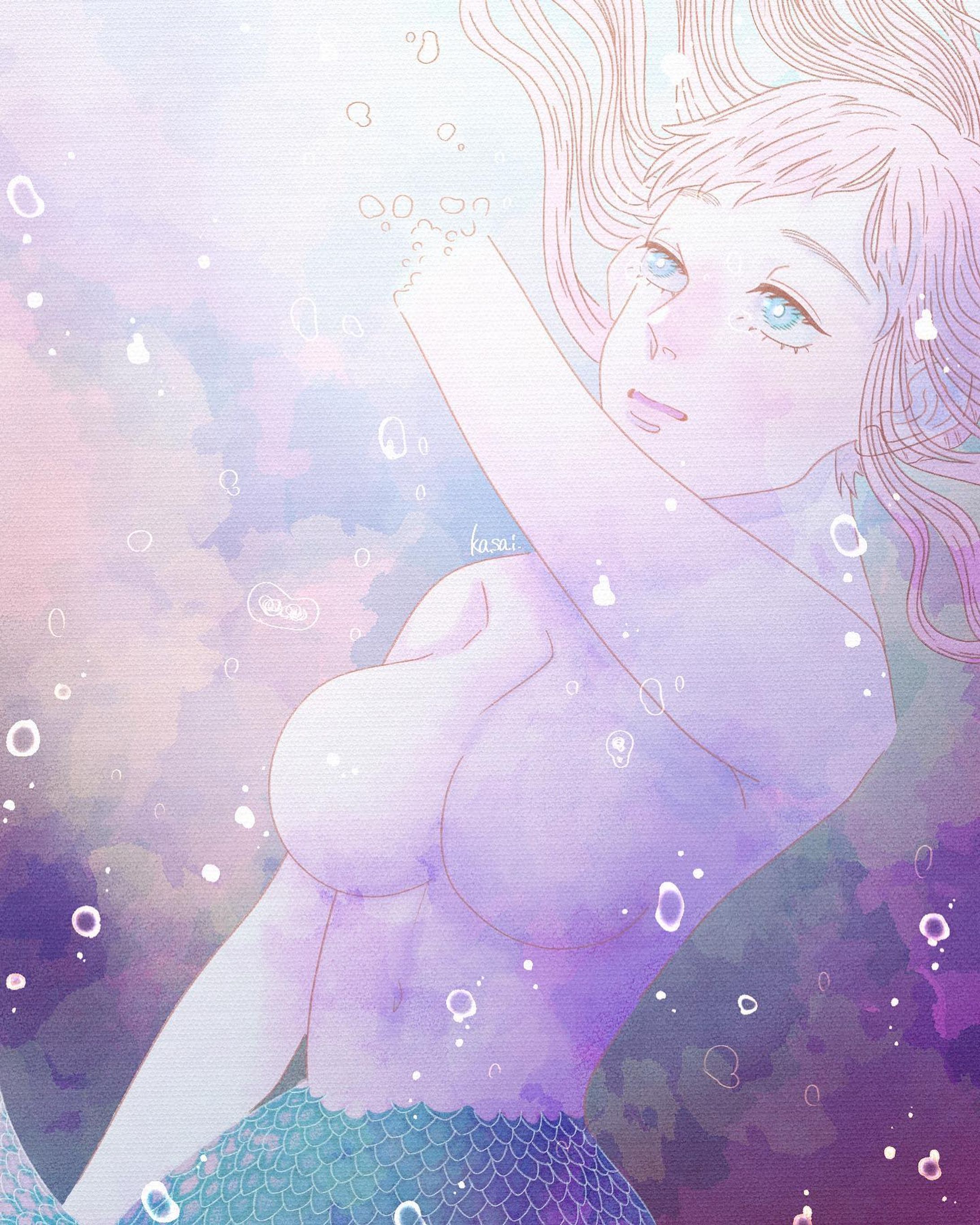 泡になって消える
 #イラスト #イラストレーション  #イラストレーションアート 
 #illust  #illustration  #illustrationart-1
