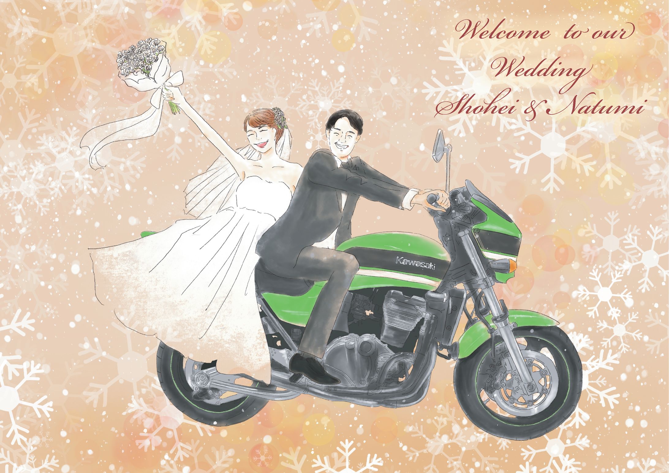 welcome board　旅好きな2人の結婚式-1