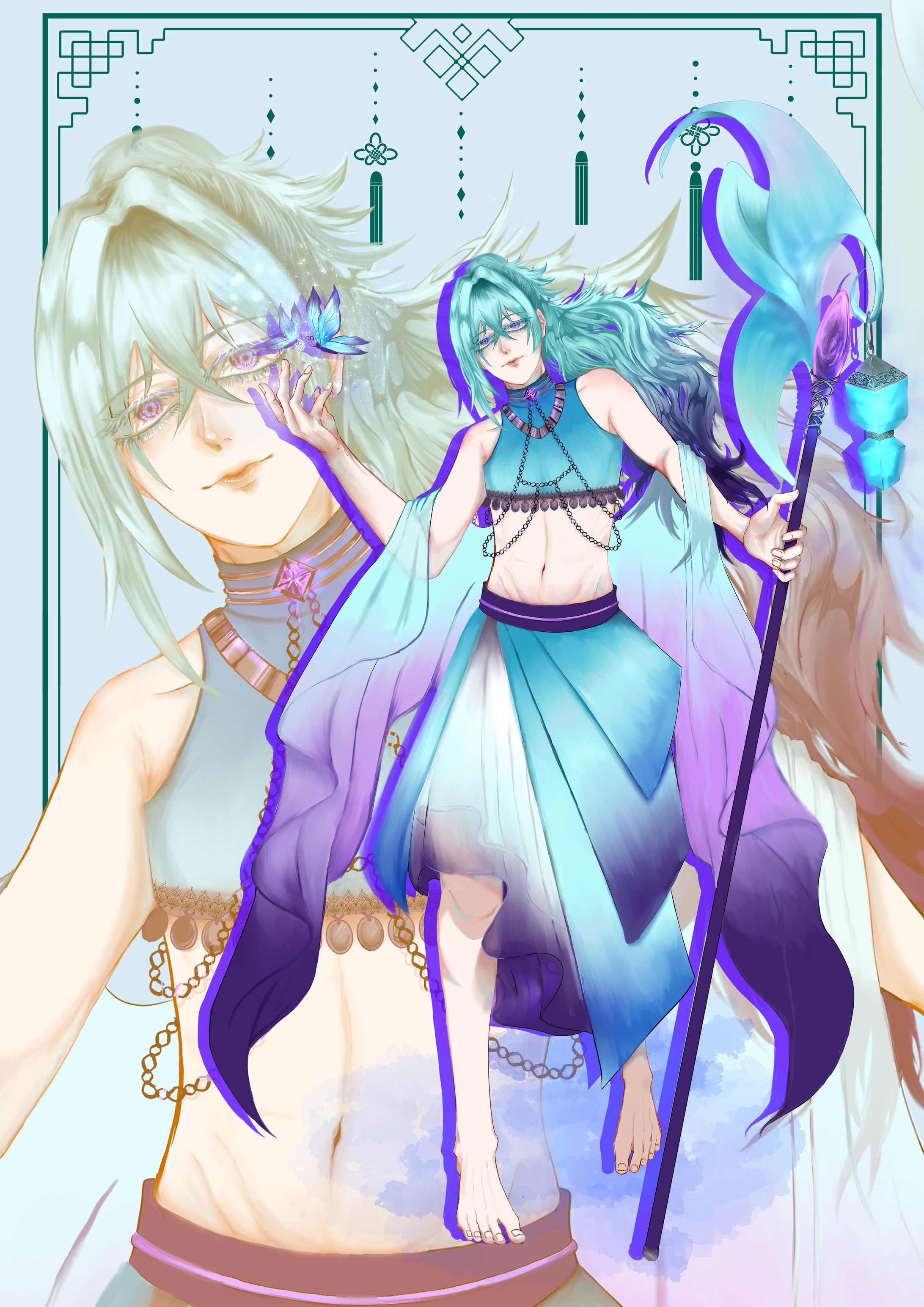 花の擬人化イラスト・LINEスタンプ-1